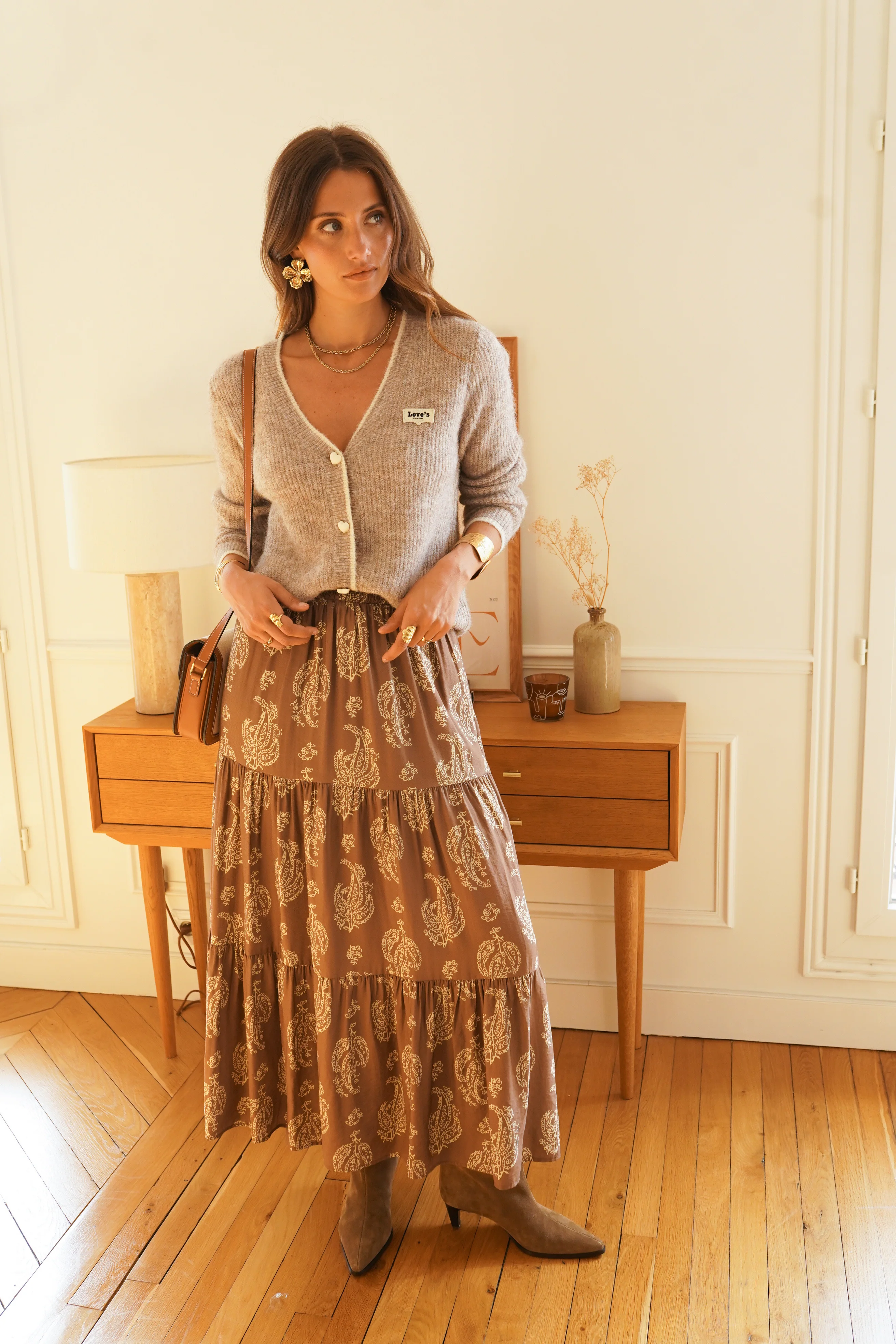Josette Love Vest - Taupe - Image 6