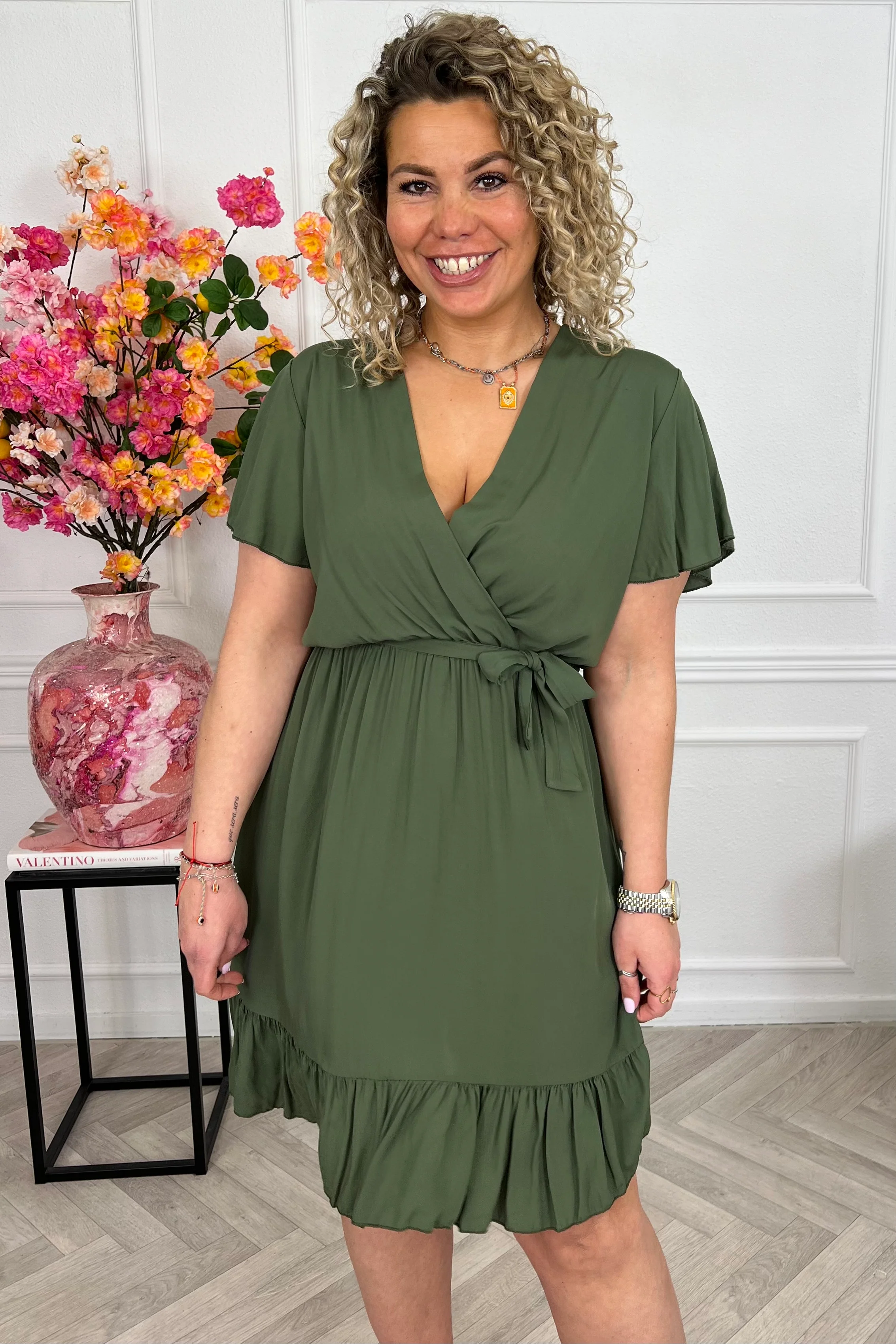 Kae Strik Dress - Armygreen