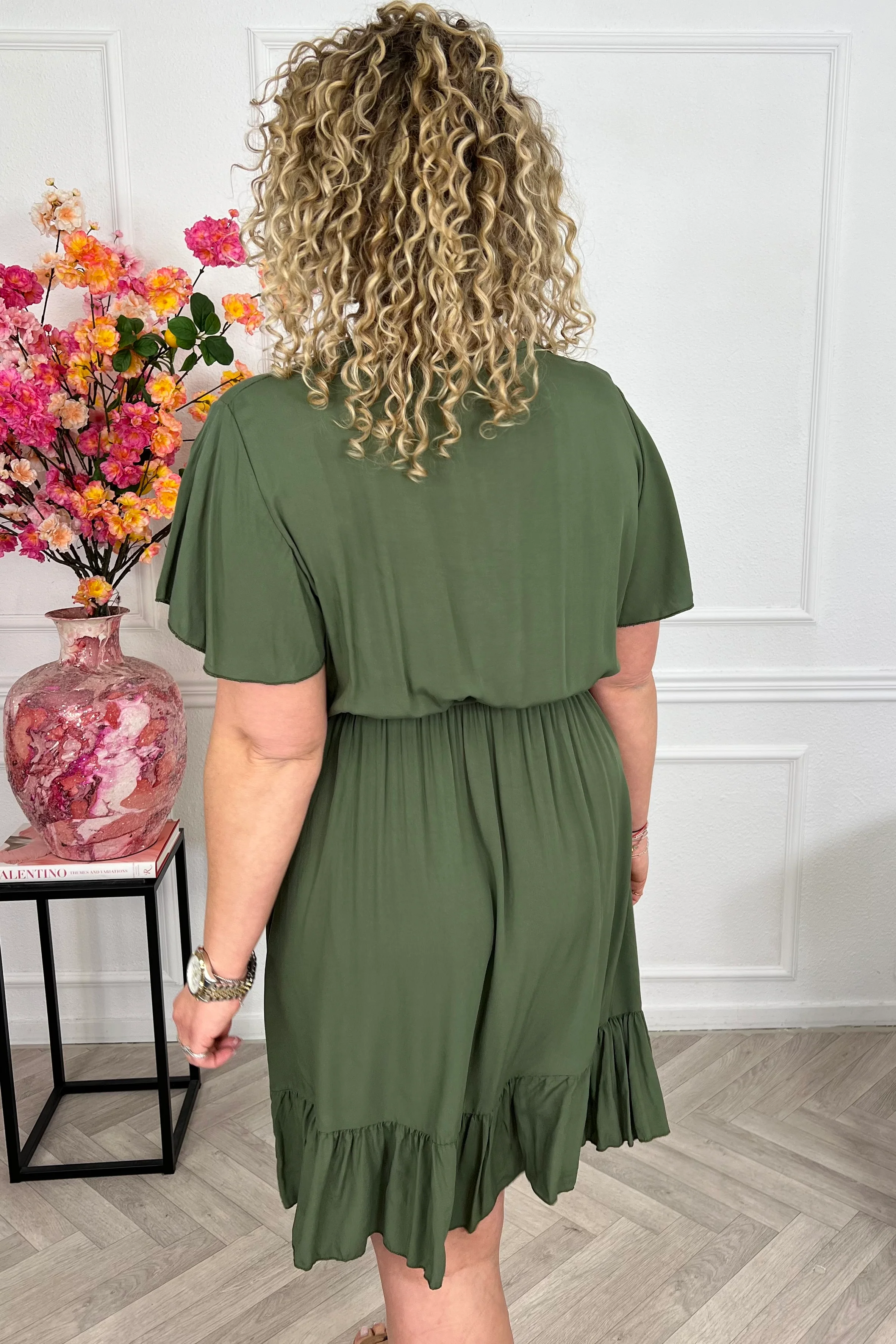 Kae Strik Dress - Armygreen - Image 2