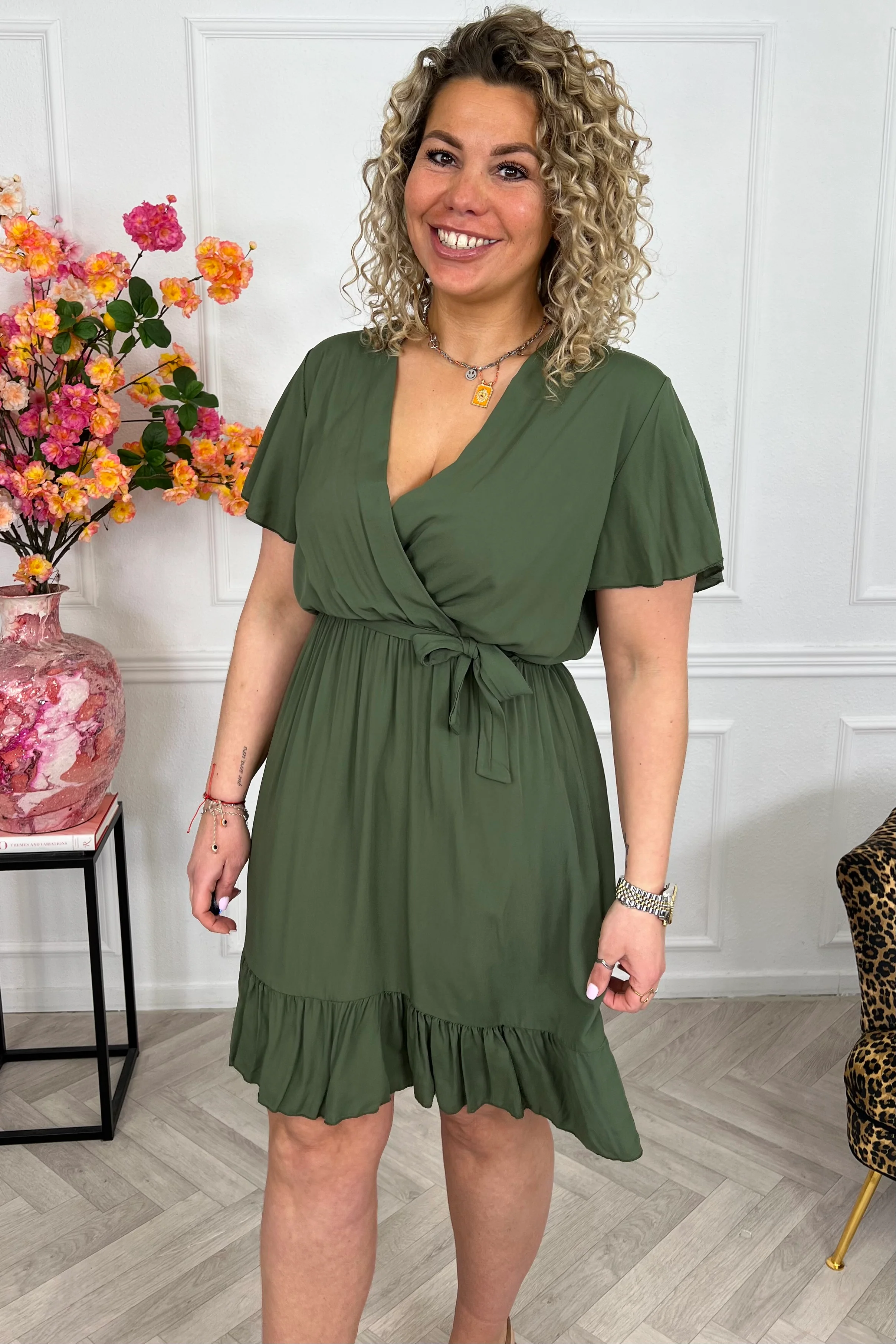 Kae Strik Dress - Armygreen - Image 3