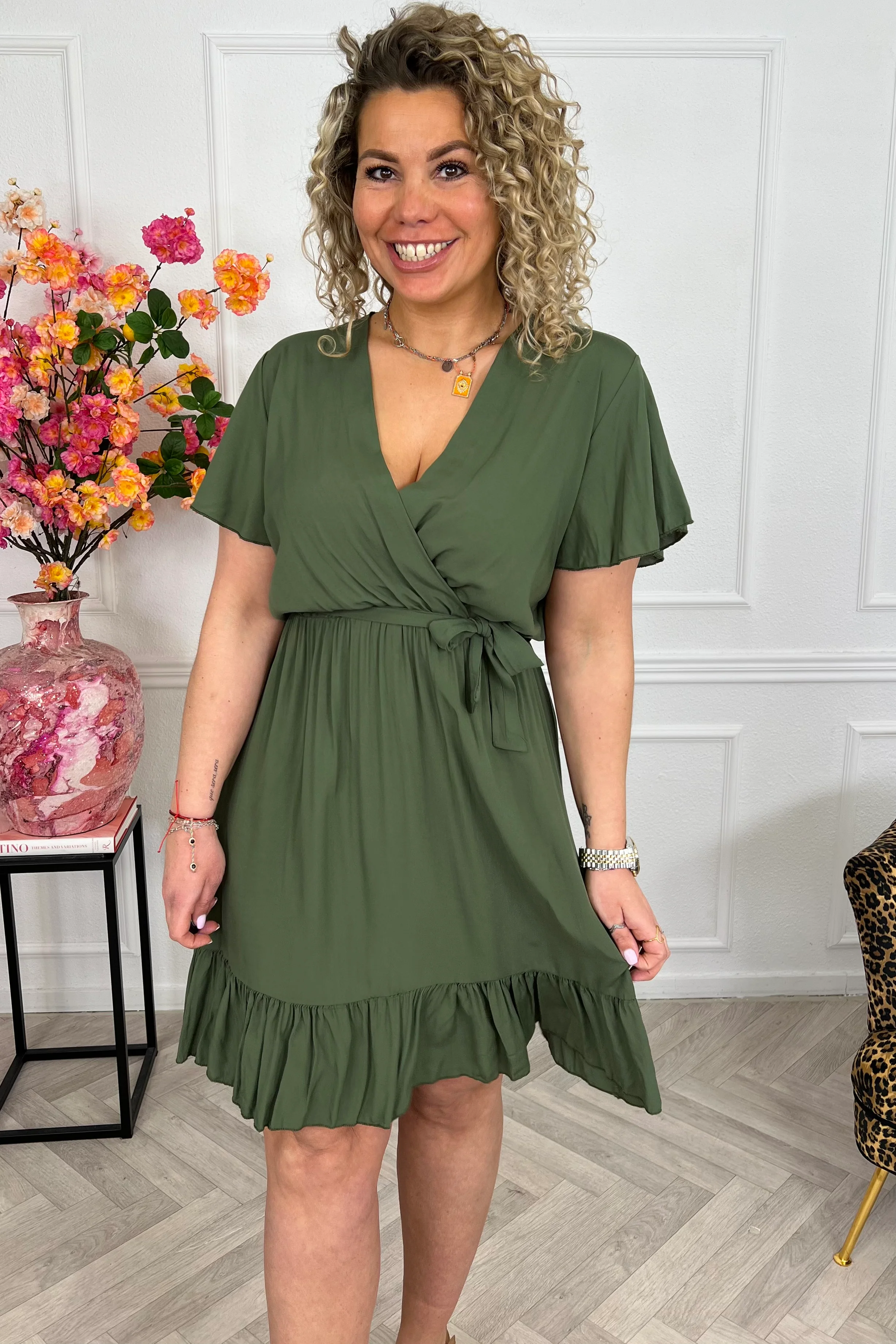 Kae Strik Dress - Armygreen - Image 4