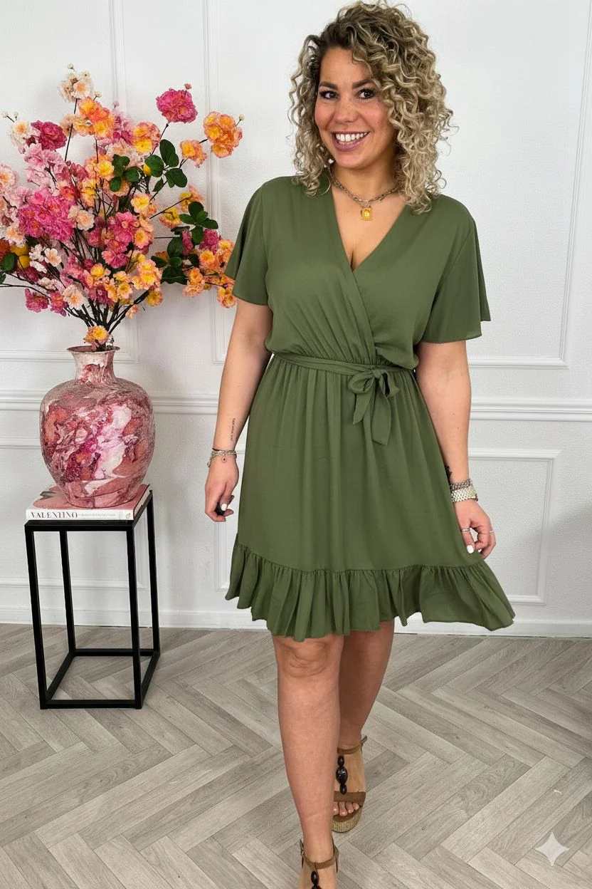 Kae Strik Dress - Armygreen - Image 5