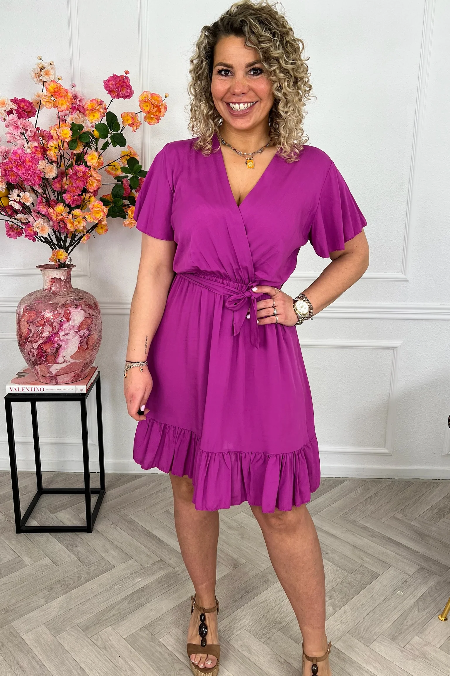 Kae Strik Dress - Magenta - Image 2