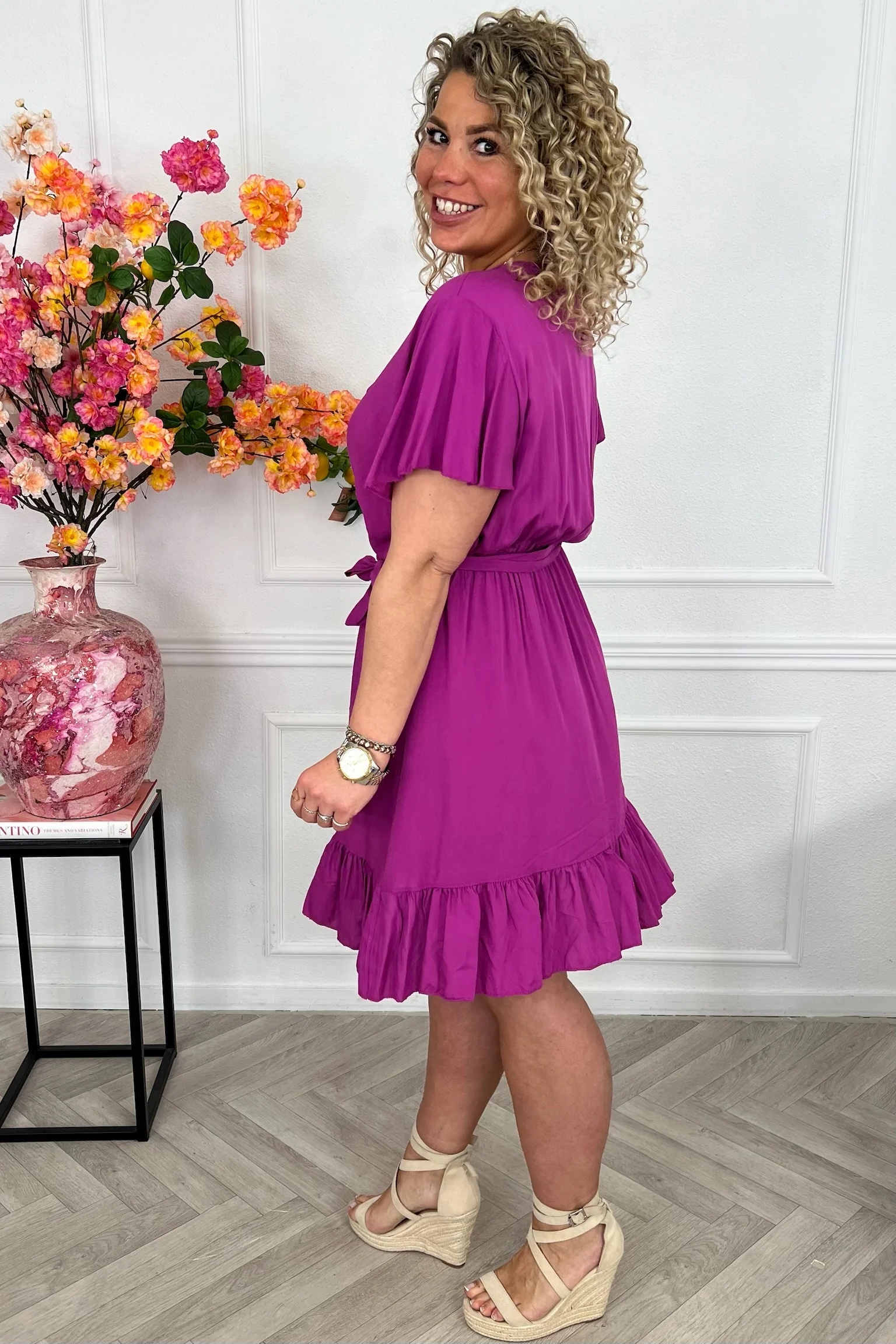 Kae Strik Dress - Magenta - Image 3