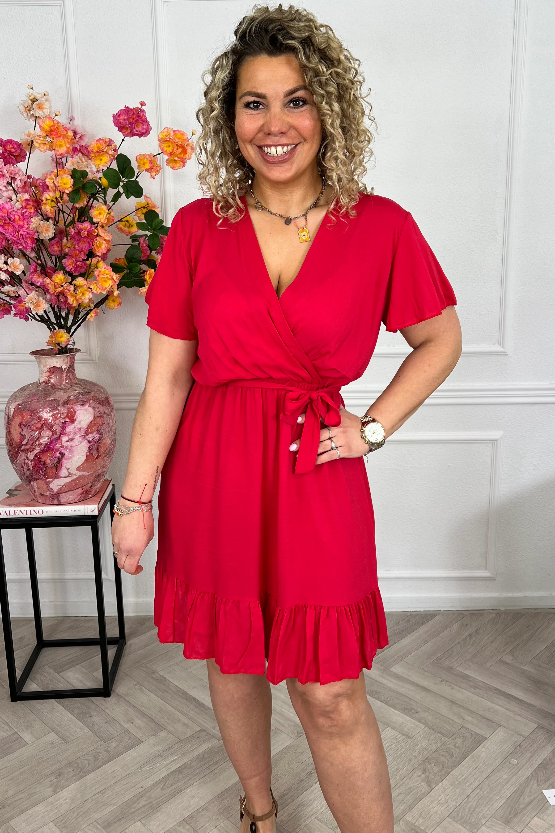 Kae Strik Dress - Red - Image 3