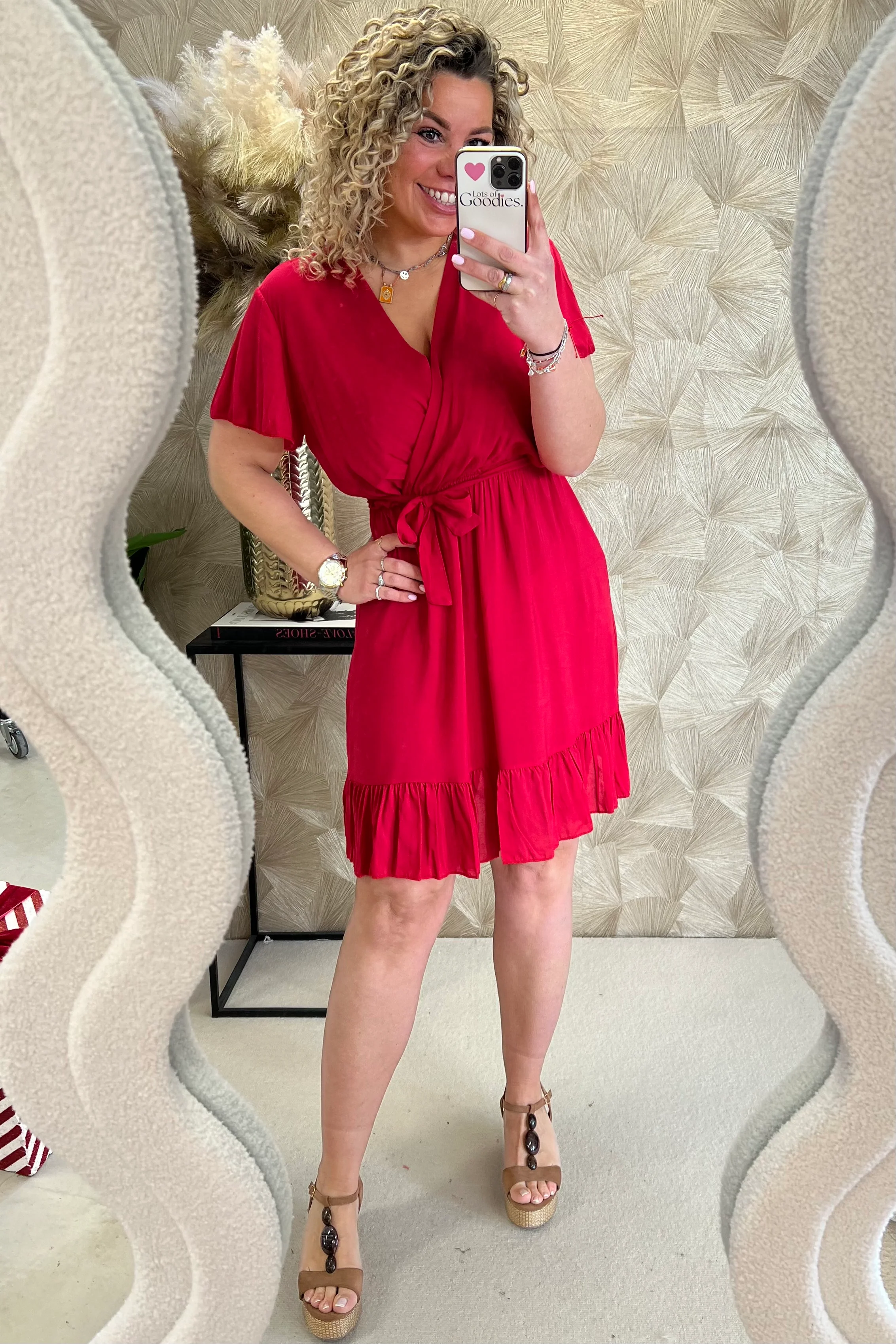 Kae Strik Dress - Red - Image 5