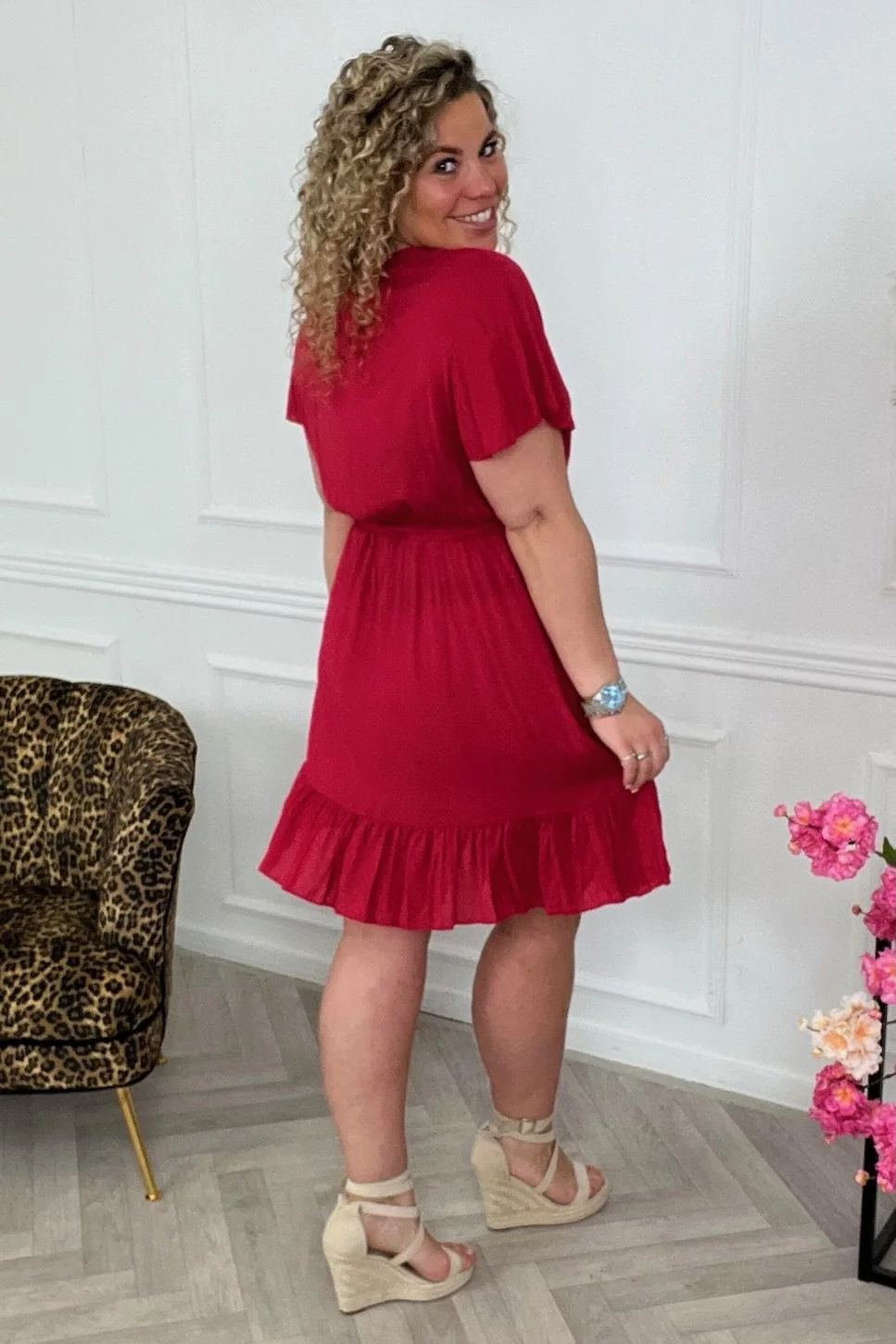 Kae Strik Dress - Red - Image 8