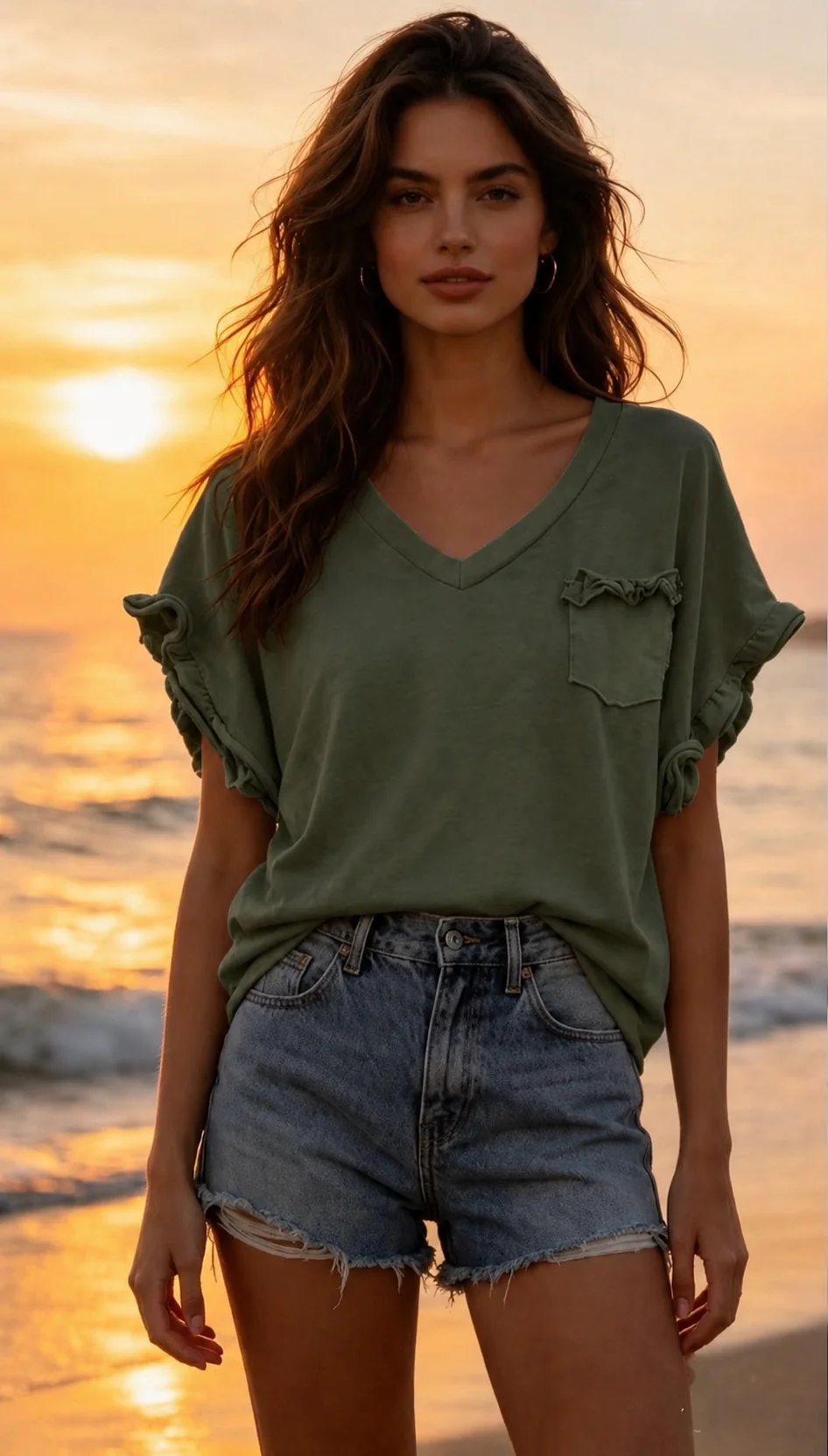 Allison Cotton Shirt - Green
