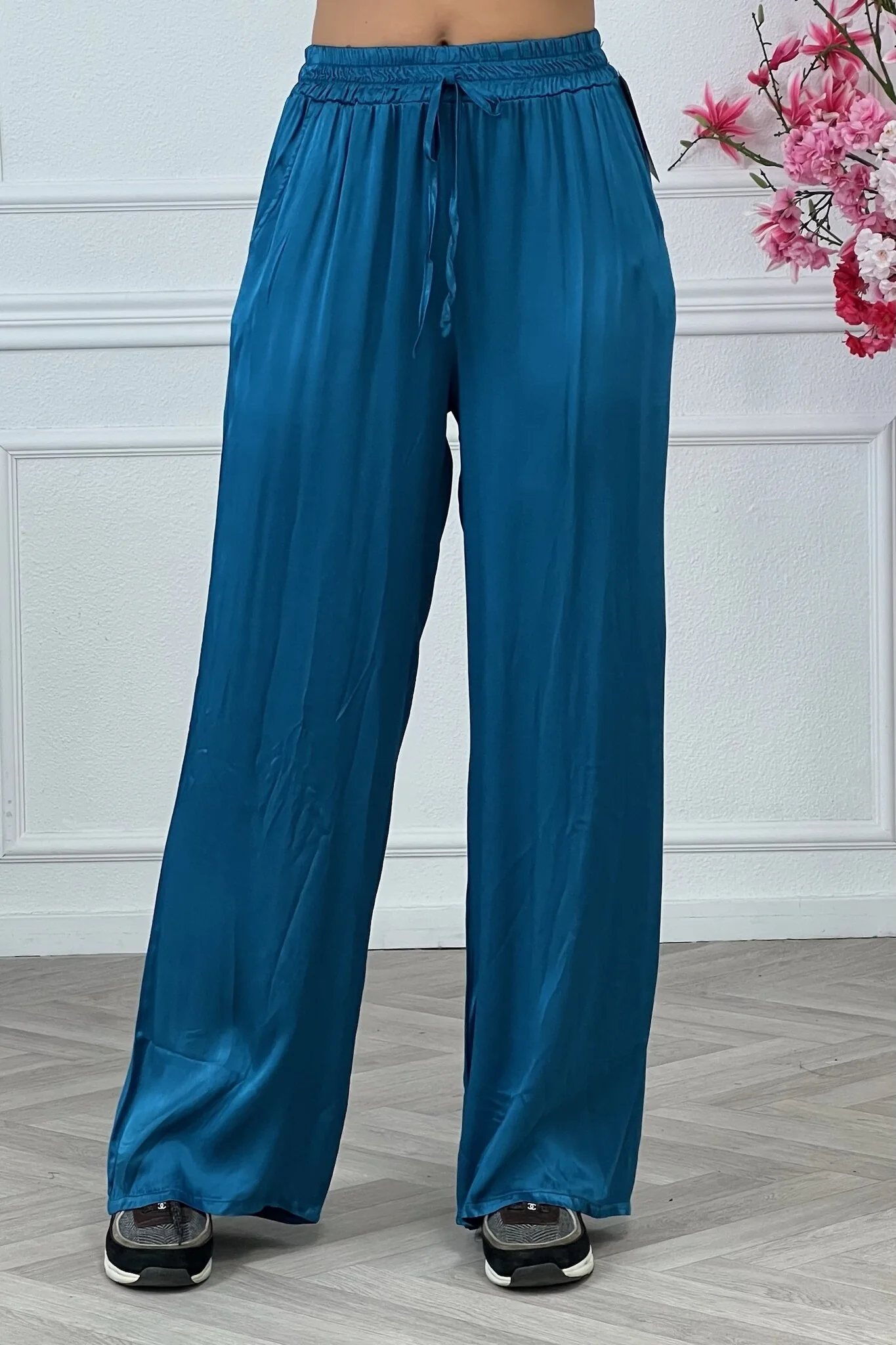 Kiki Silky Pants - Petrol