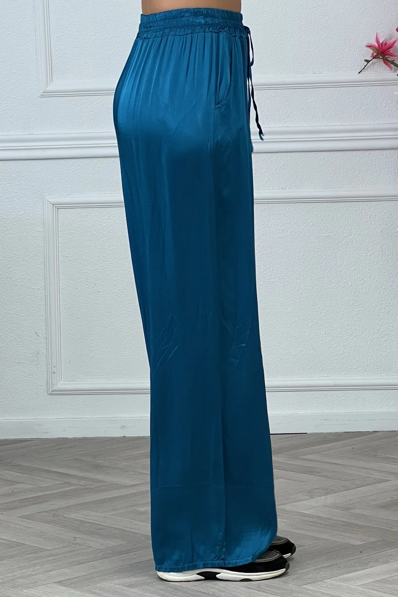 Kiki Silky Pants - Petrol - Image 3