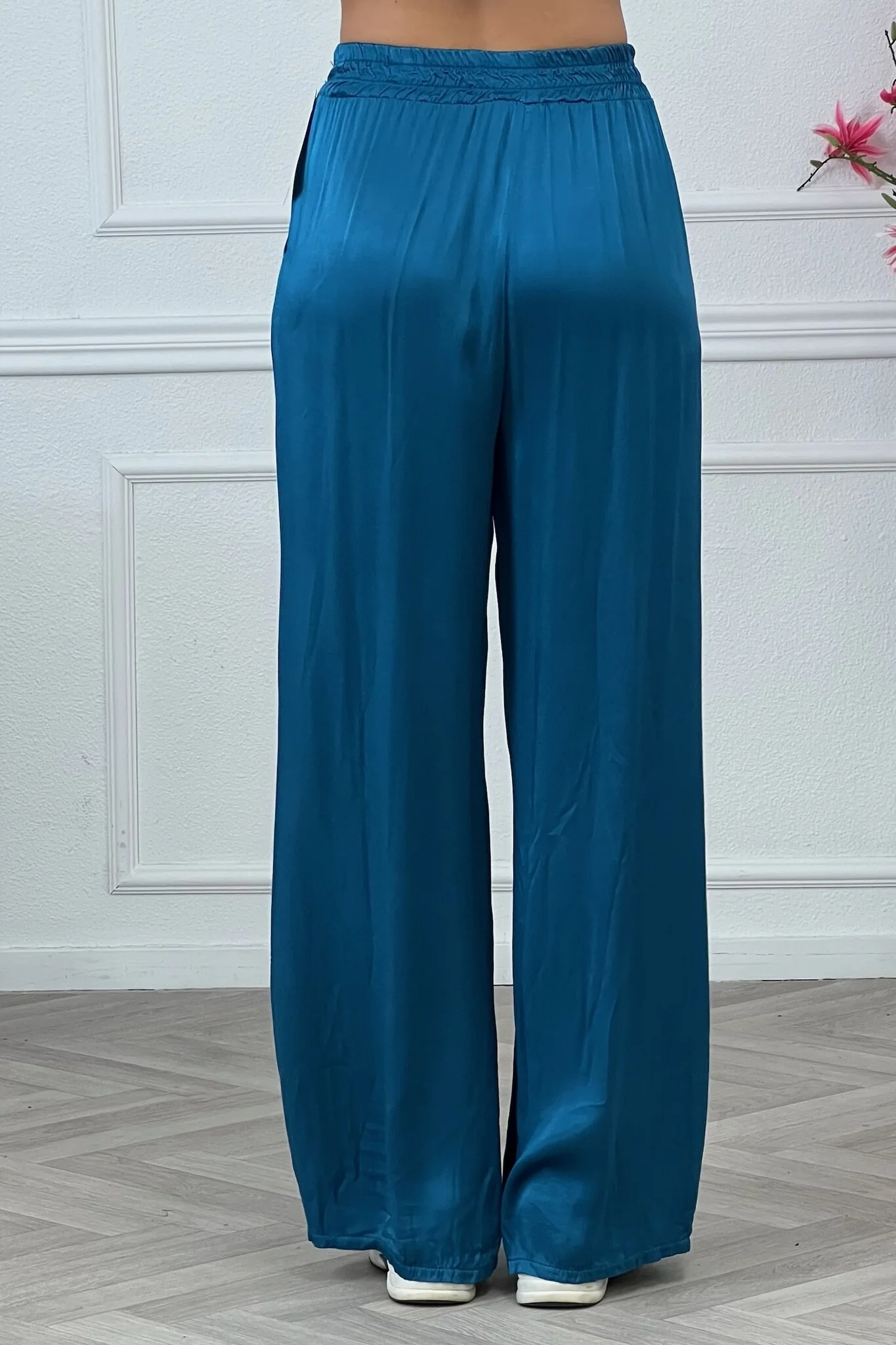 Kiki Silky Pants - Petrol - Image 4