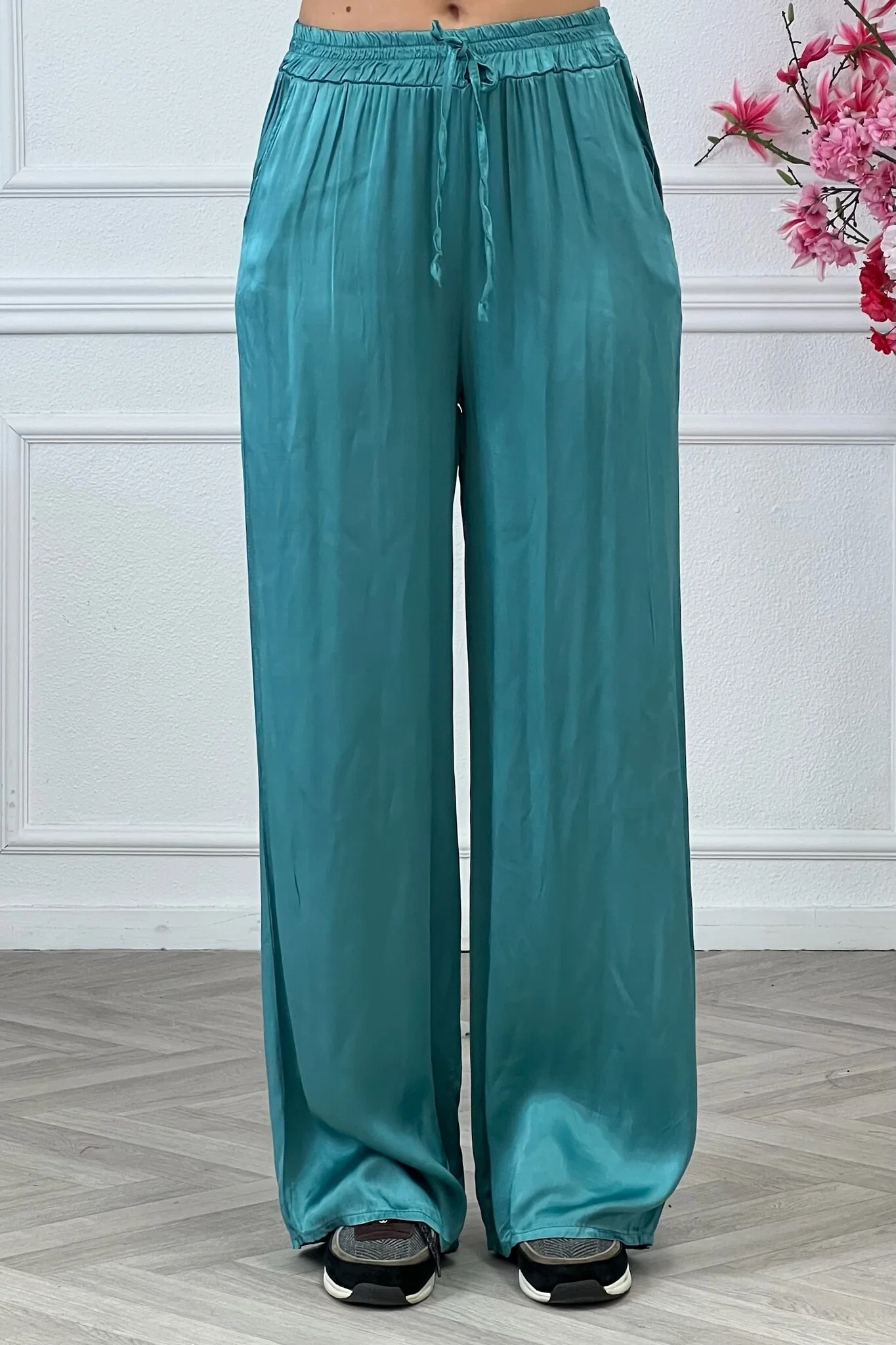 Kiki Silky Pants - Seagreen
