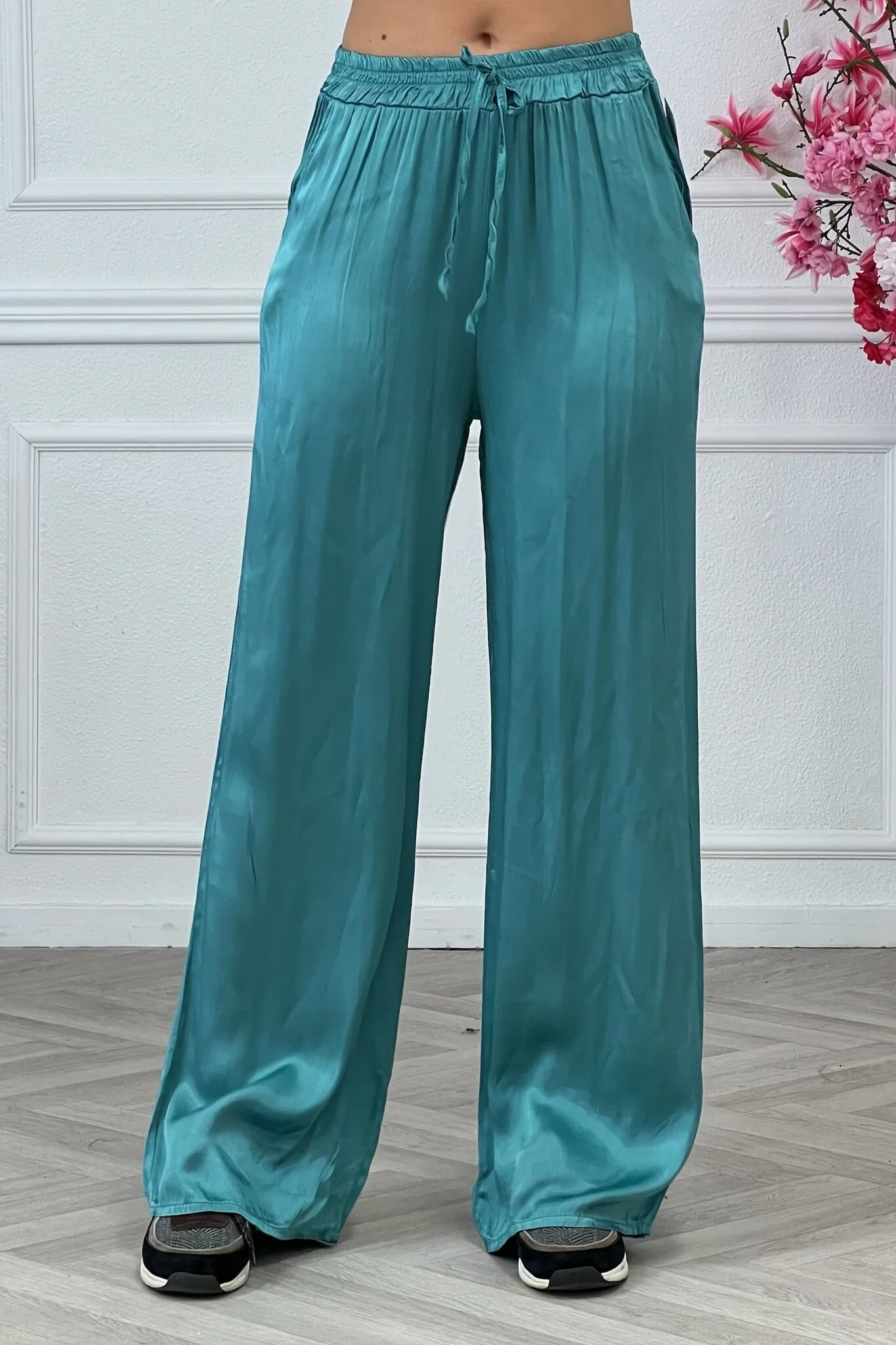 Kiki Silky Pants - Seagreen - Image 2