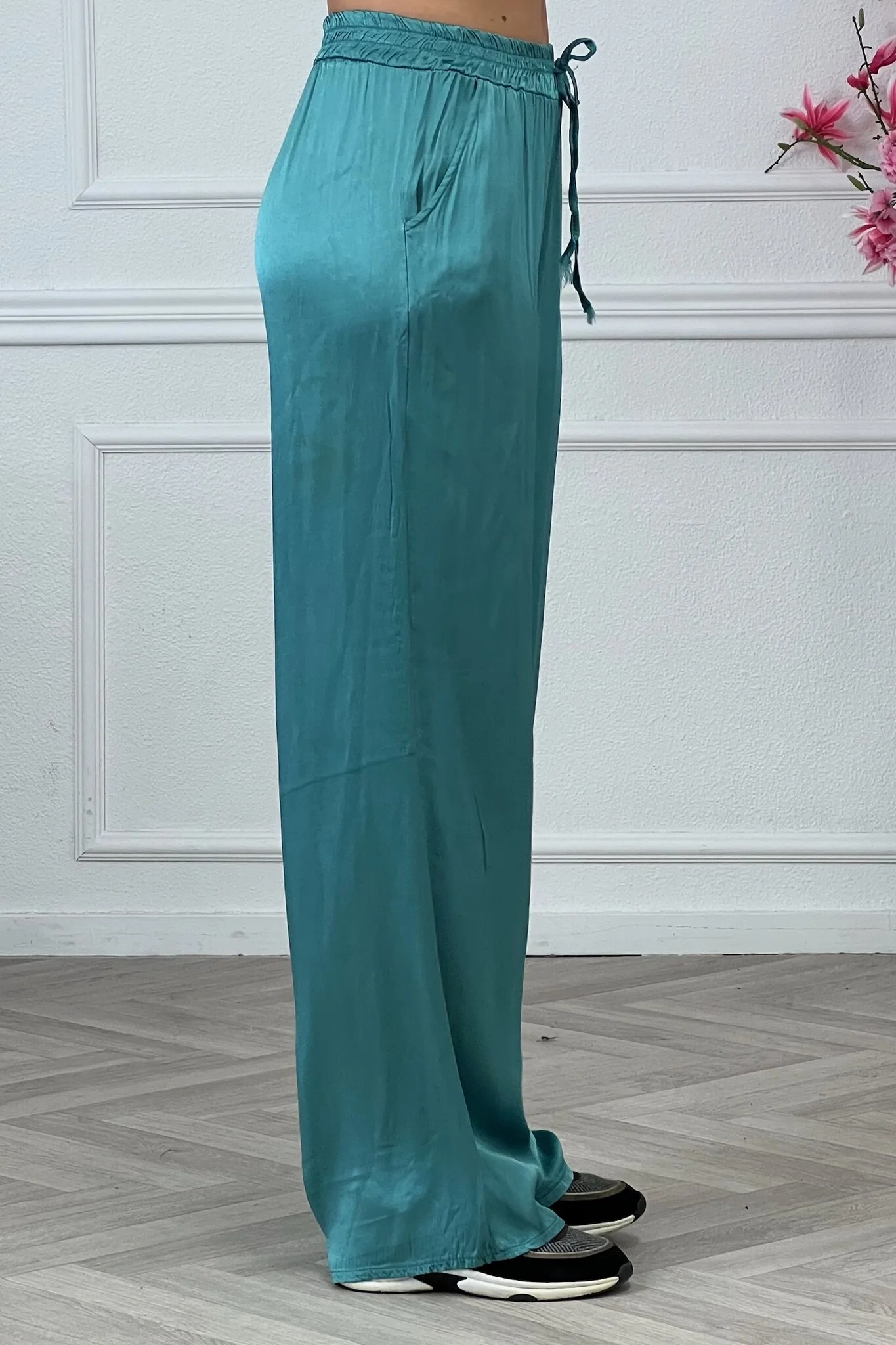 Kiki Silky Pants - Seagreen - Image 3
