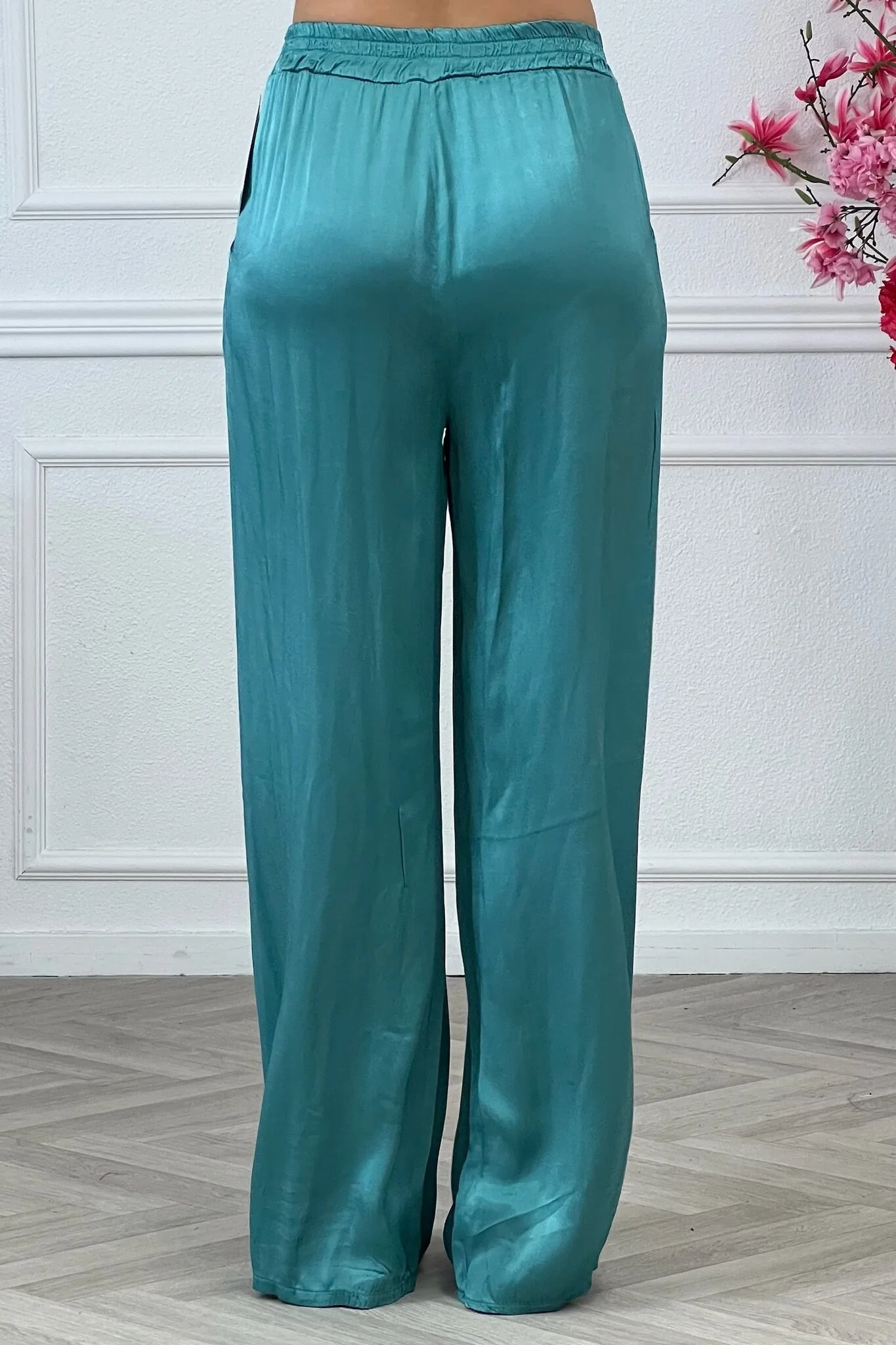 Kiki Silky Pants - Seagreen - Image 4