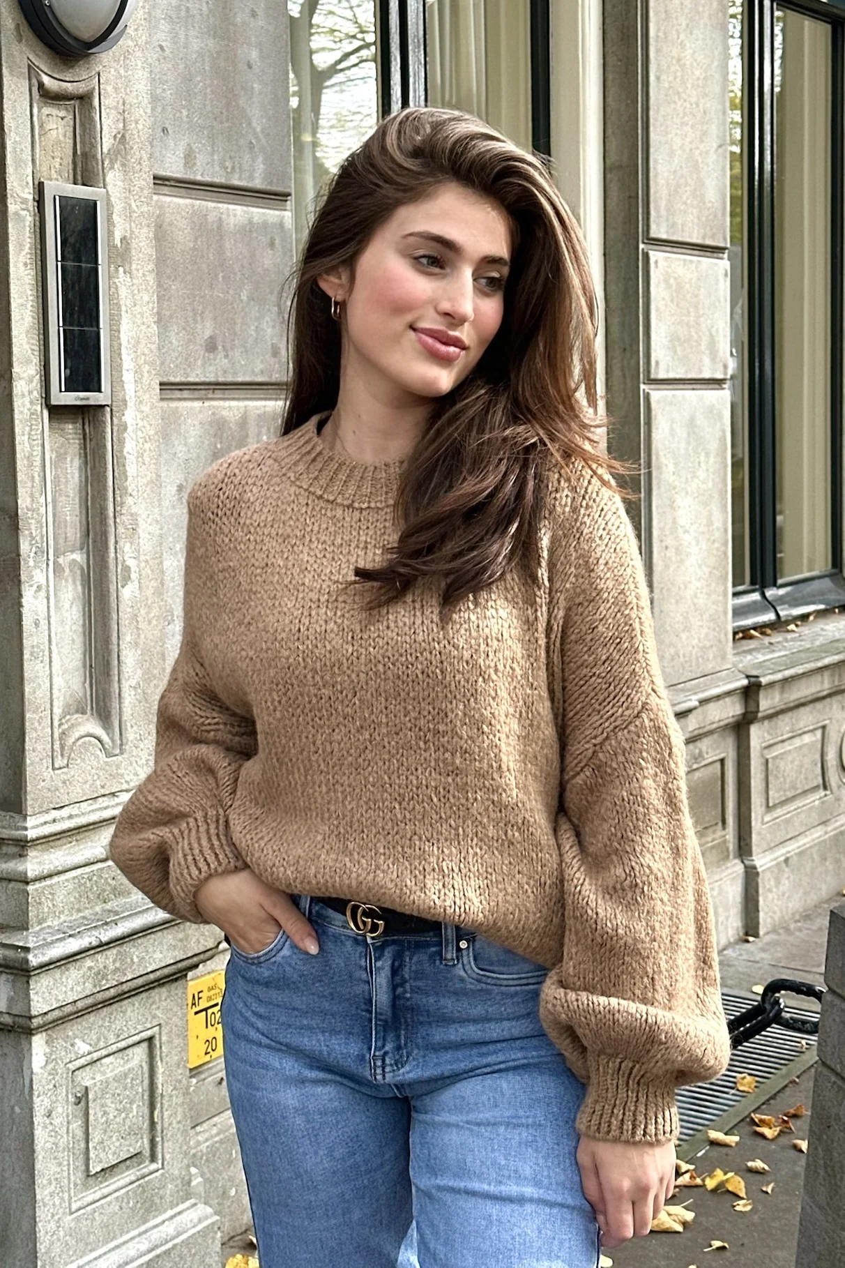 Knitted Olivia Sweater - Camel
