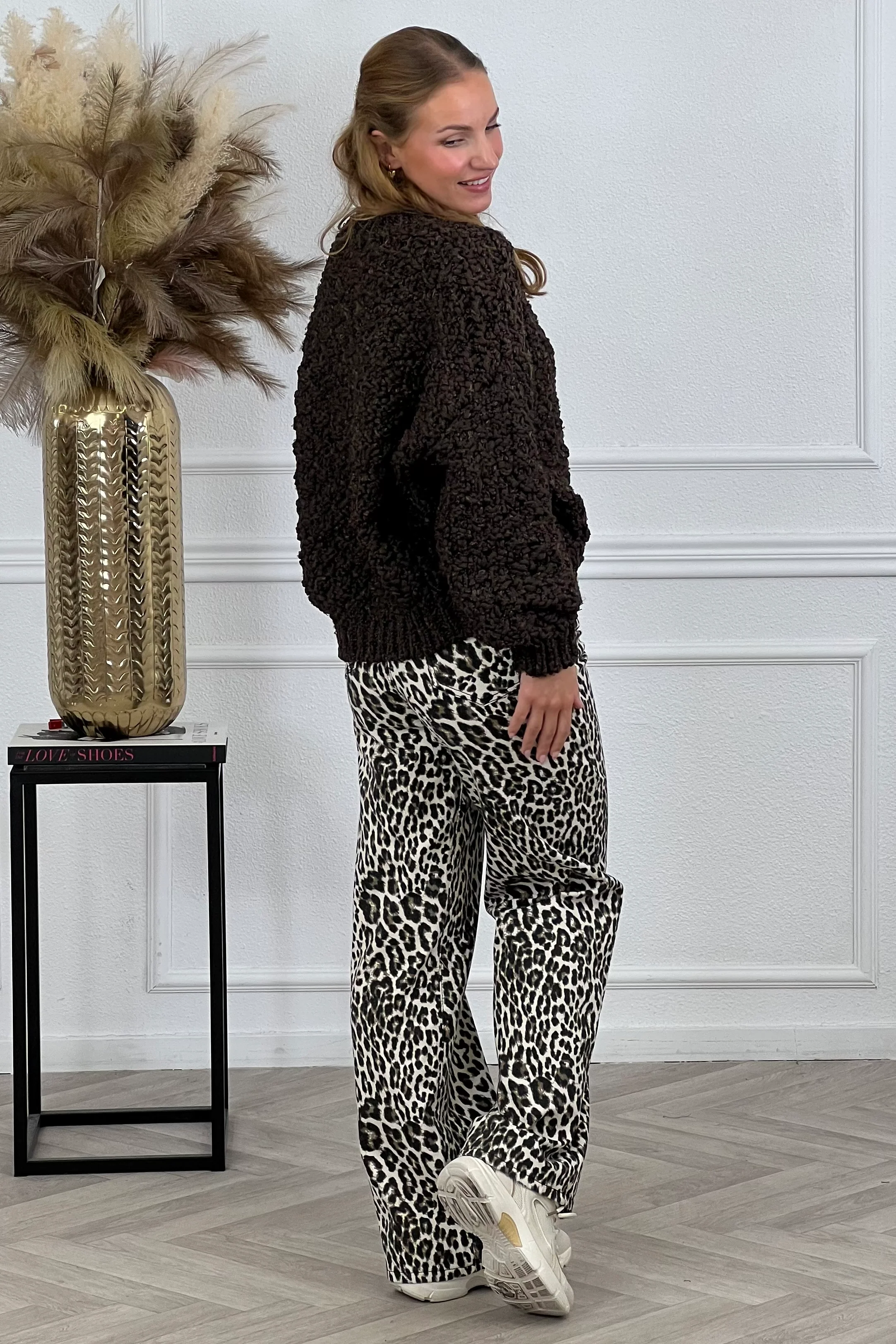 Knitted Sweater - Choco - Image 3