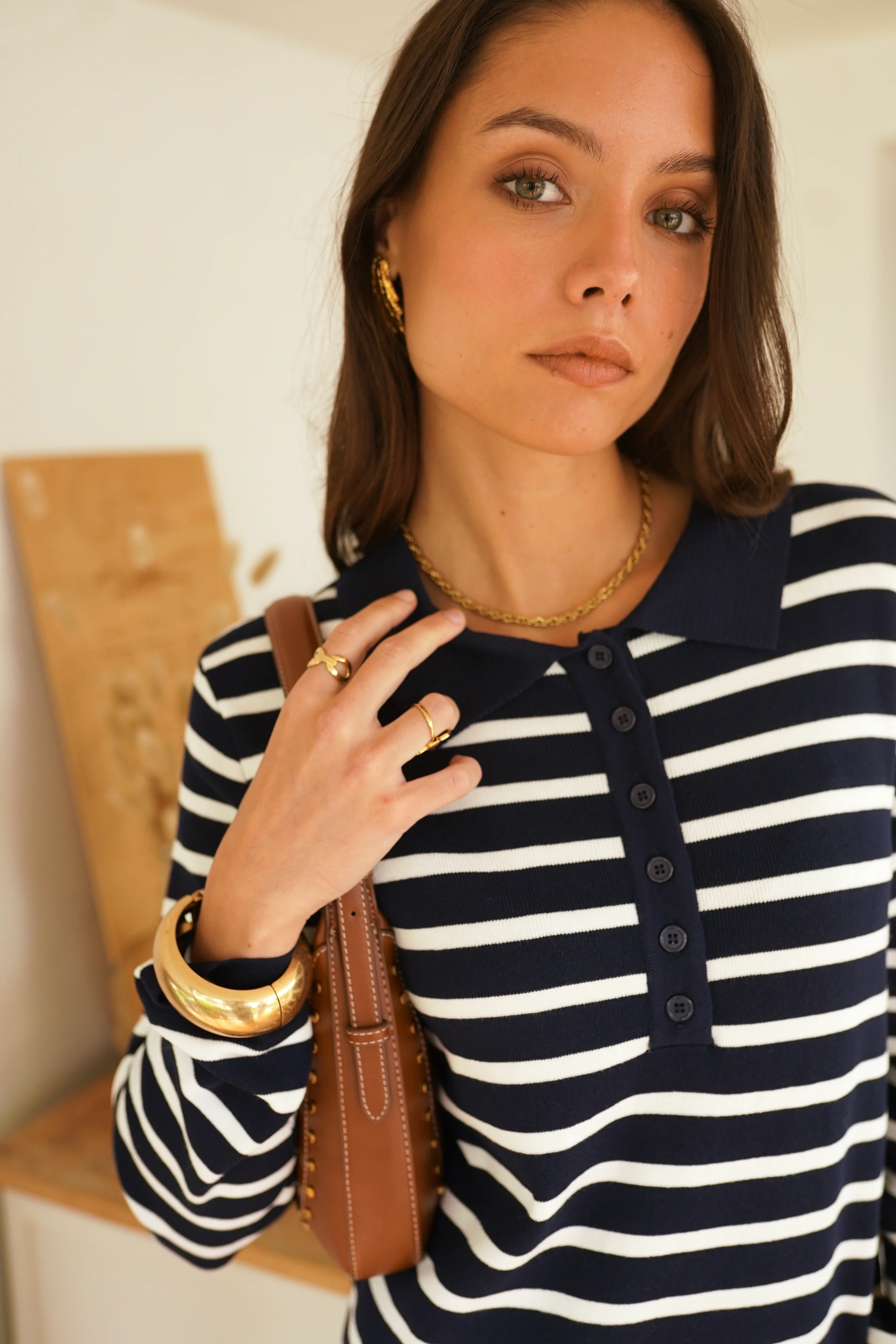 Lauren Striped Dress - Navy/White - Image 4