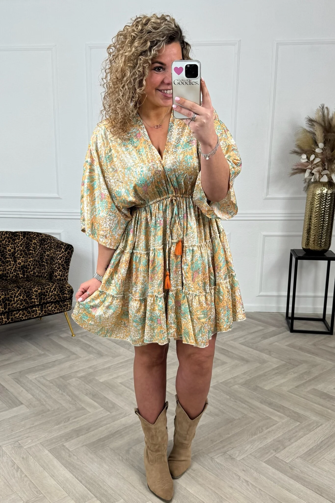 Lily Dress - Leaves Green