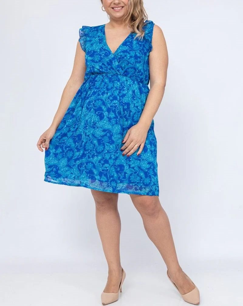 Lily Short Sky Dress - Blue