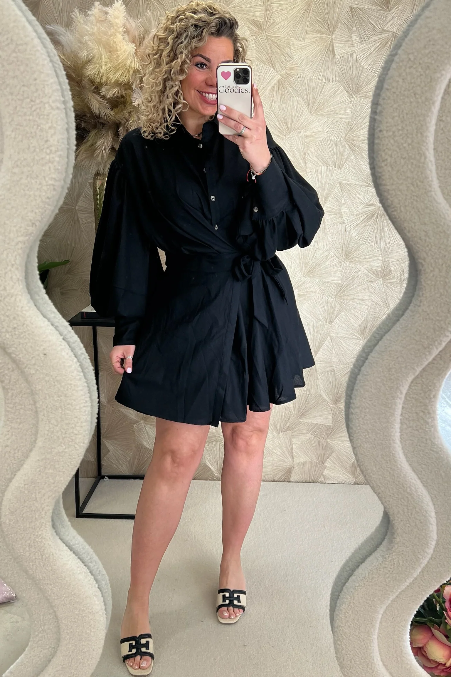 Lina Wrap Dress - Black