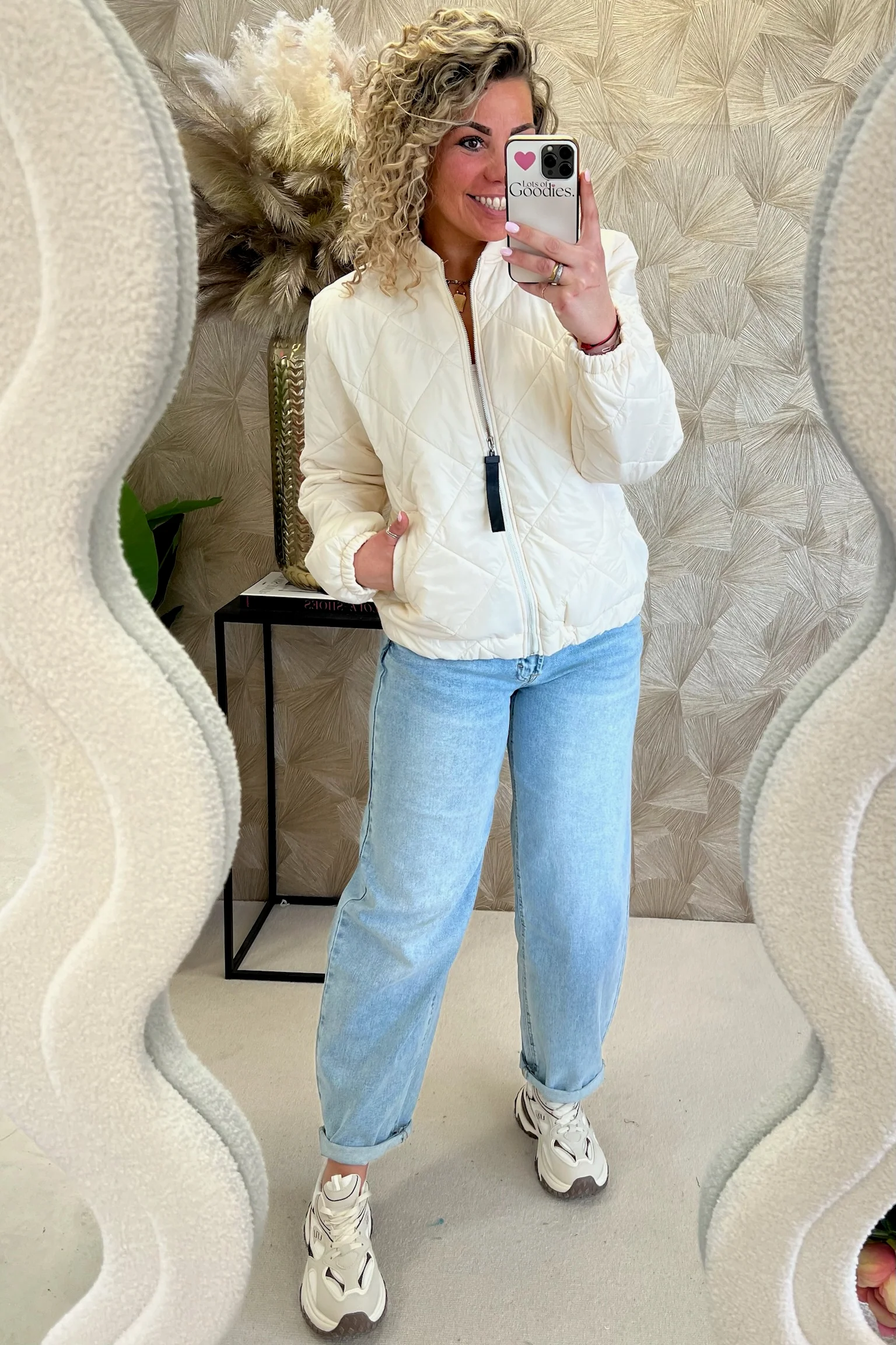 Lizzy Bomber Jacket - Beige