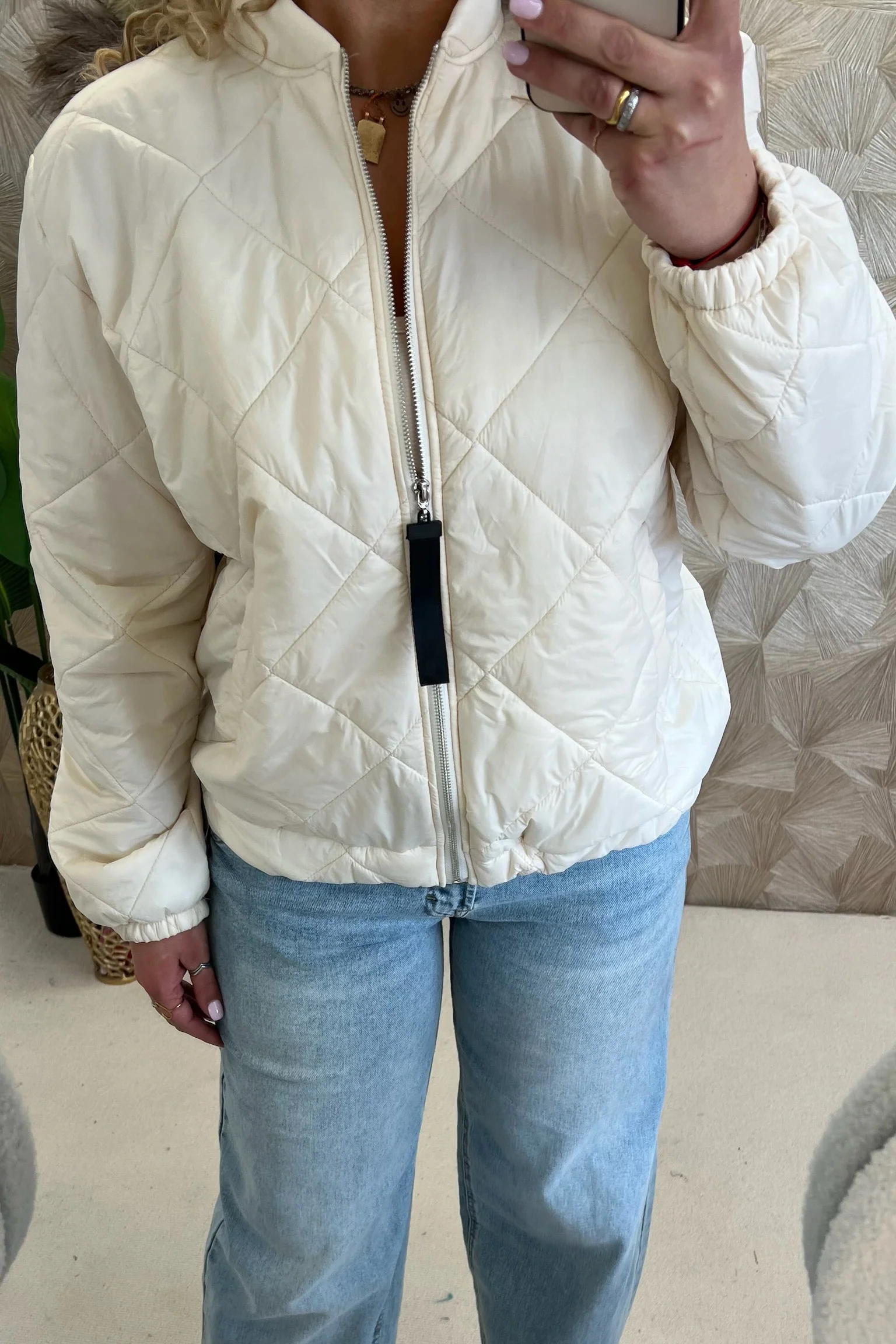 Lizzy Bomber Jacket - Beige - Image 6