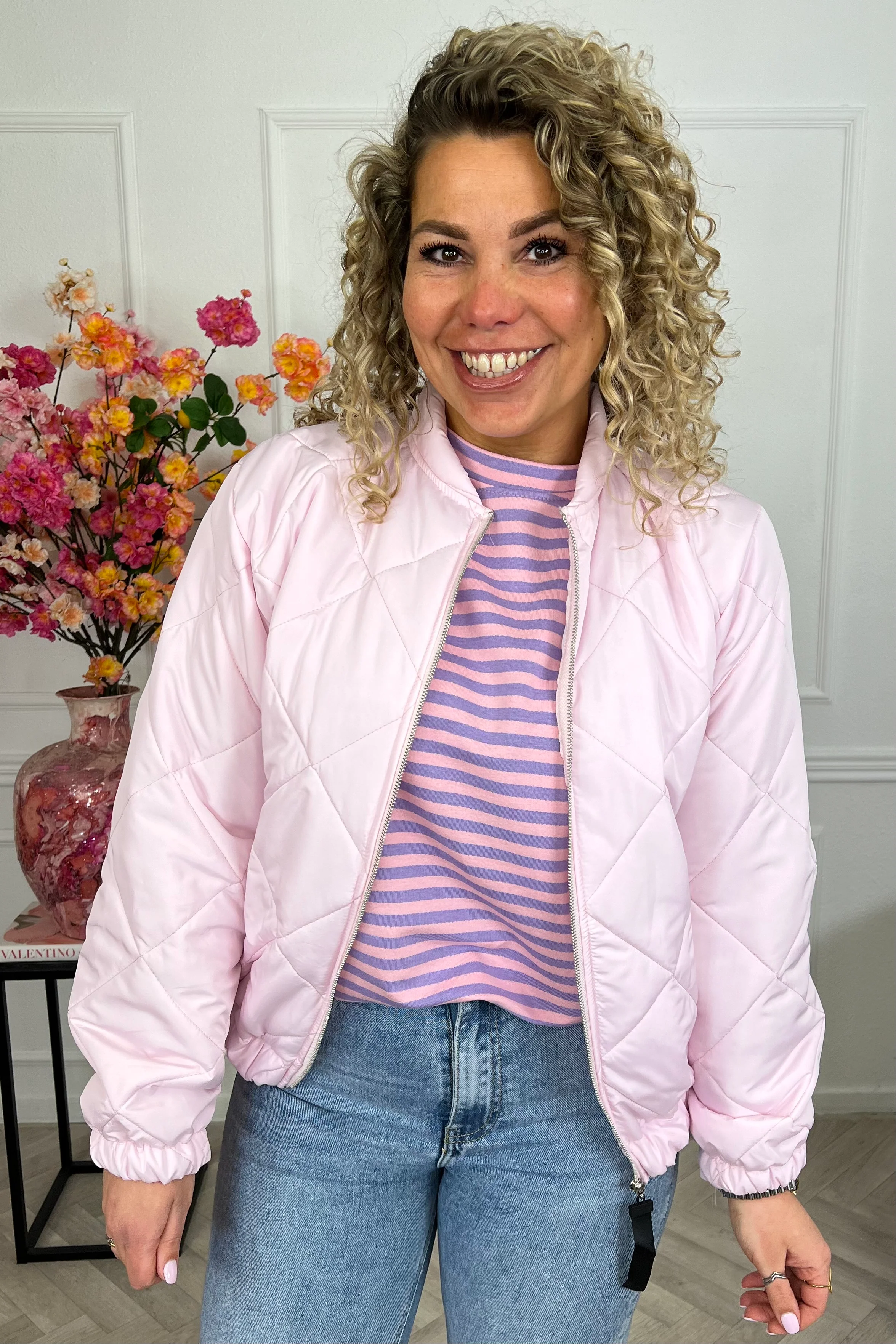 Lizzy Bomber Jacket - Light Pink