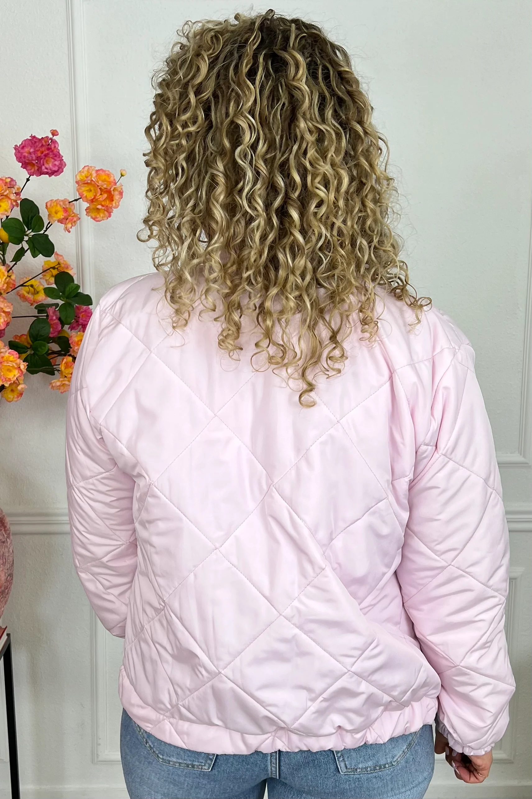 Lizzy Bomber Jacket - Light Pink - Image 3