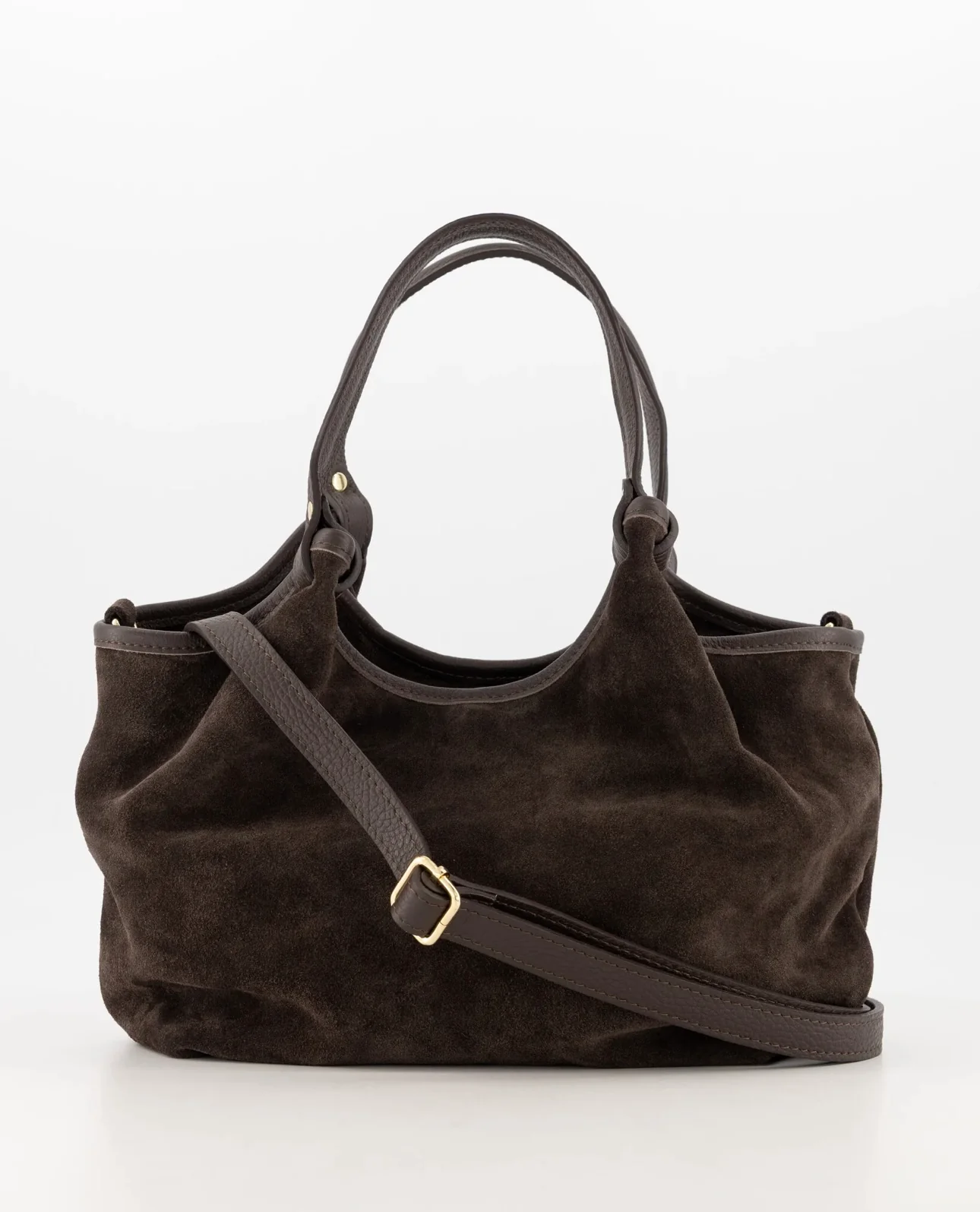Lou Suede Bag - Dark Brown