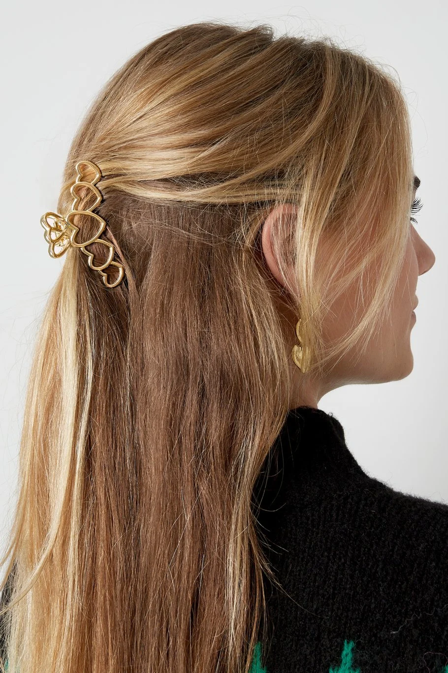 Love All Over Hairclip - Gold