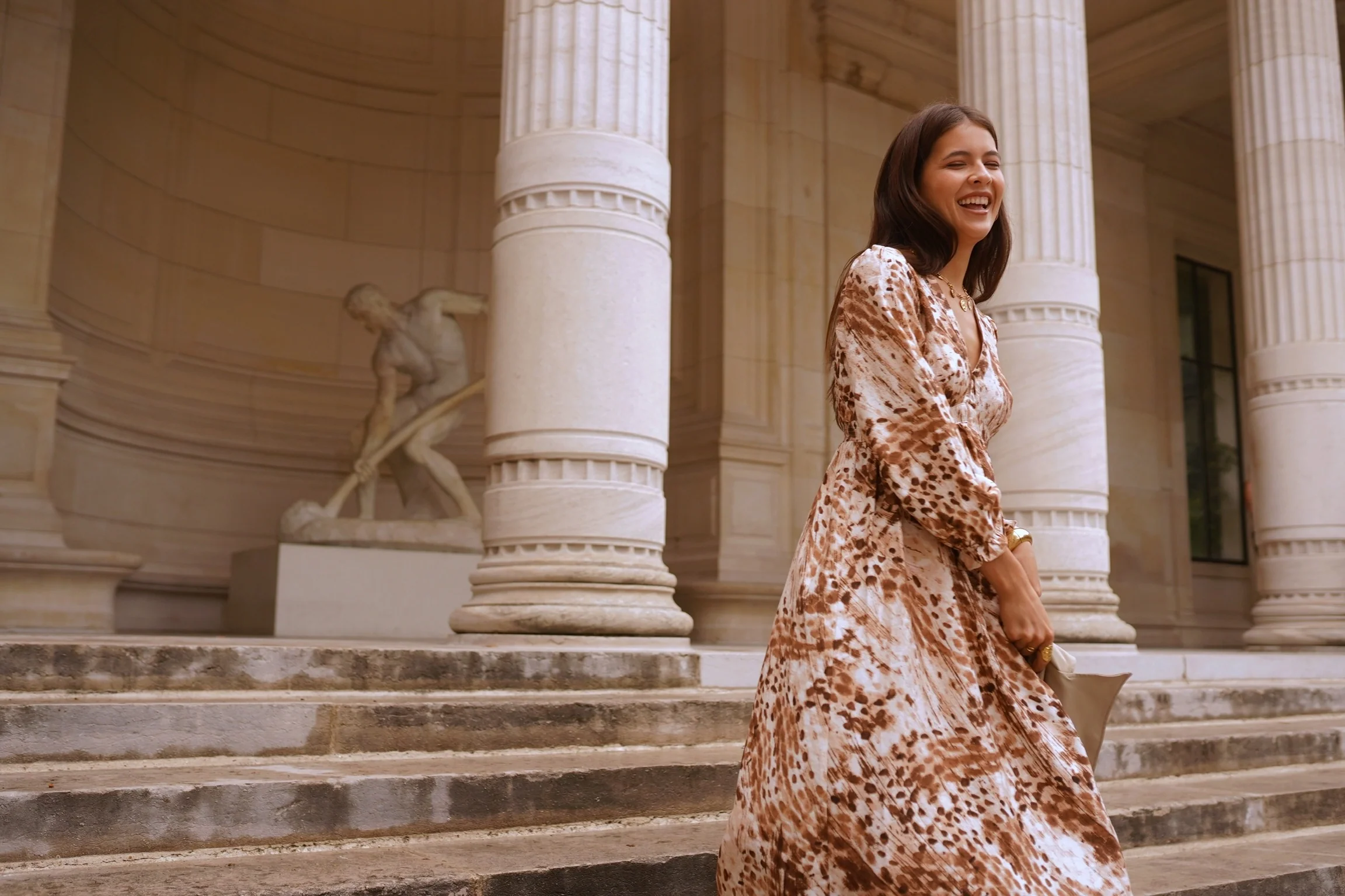 Luisa Maxi Dress - Brown - Image 4