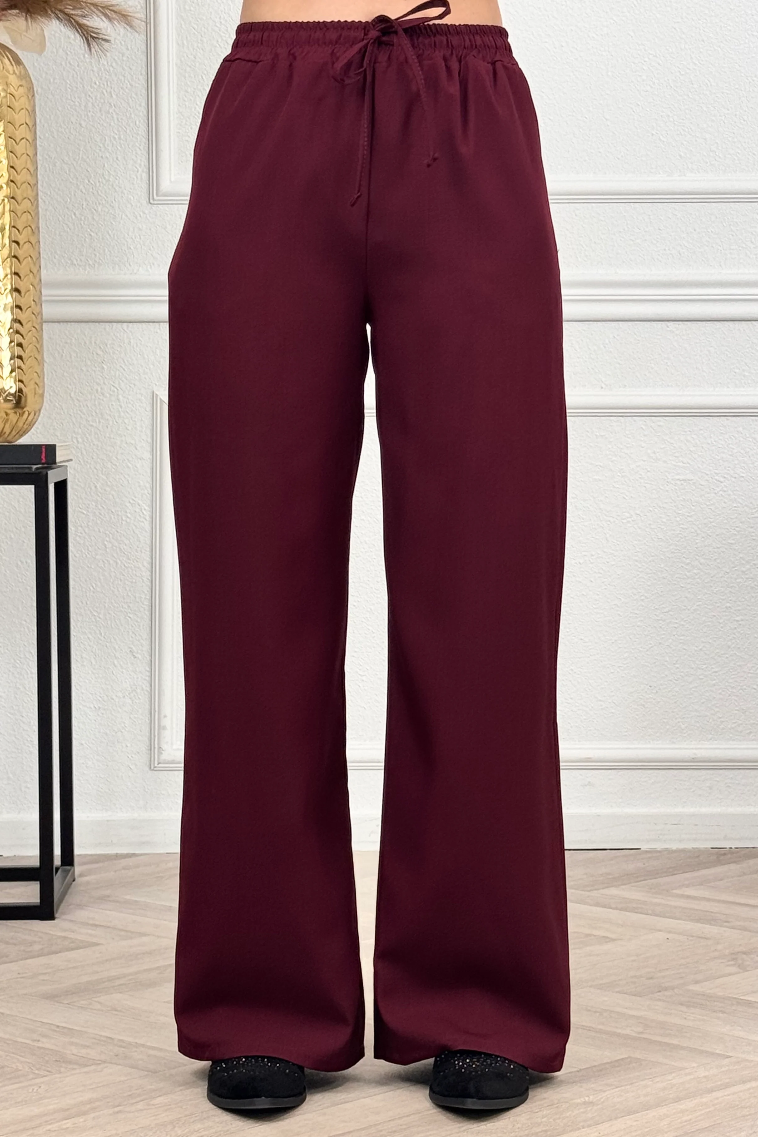 Classy Chloé Strik Pants - Bordeaux