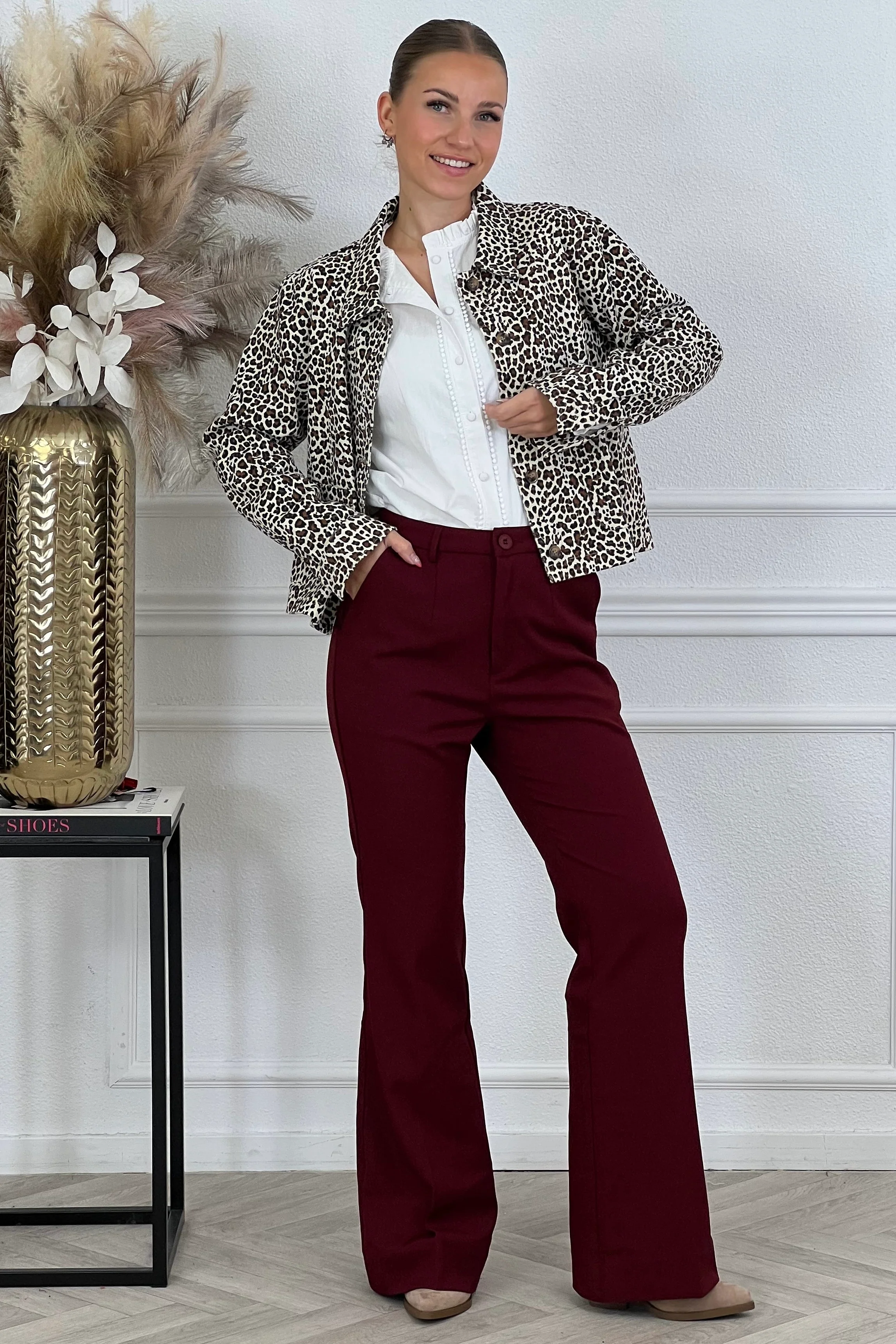 Luxury Flare Pants - Bordeaux