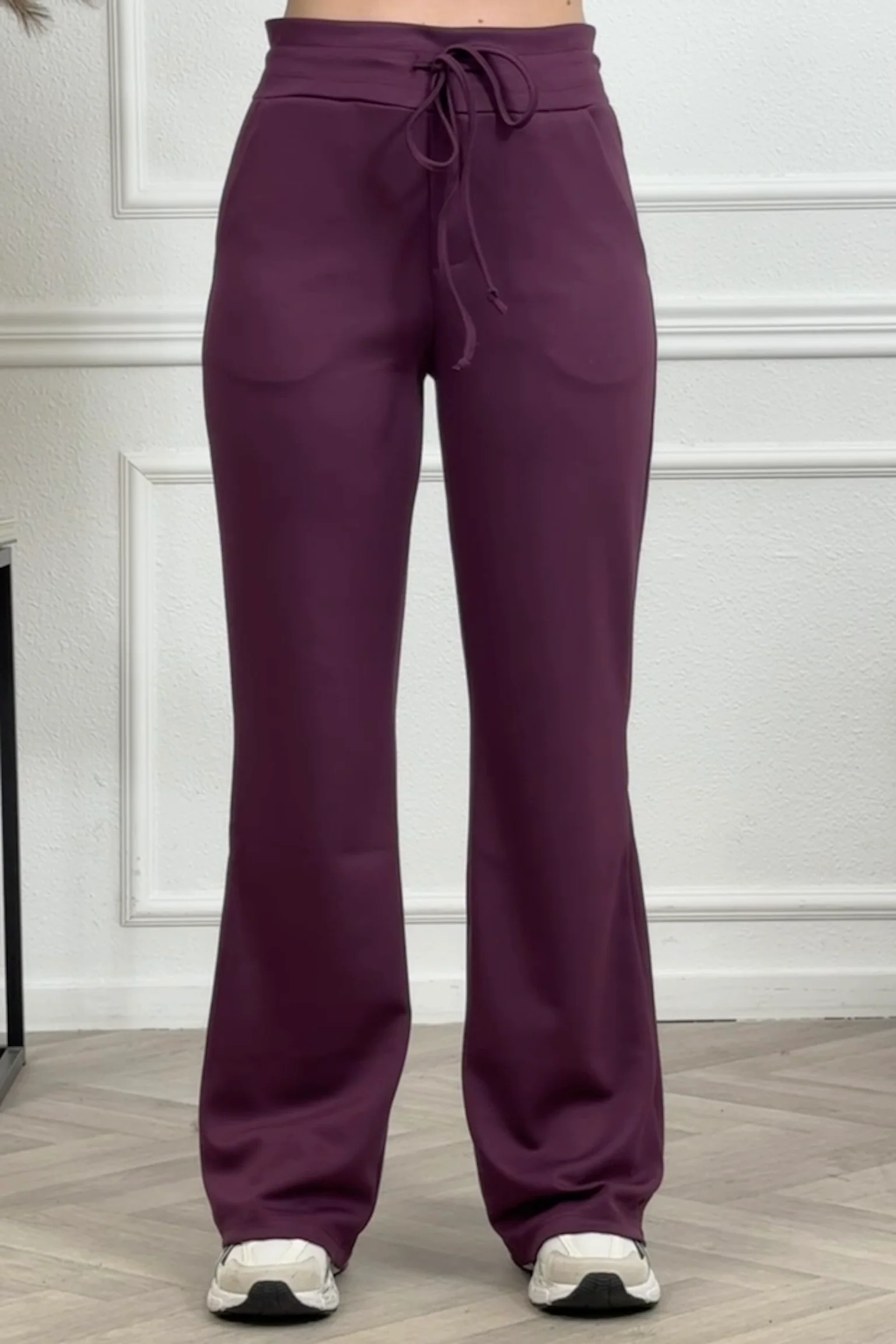 Luxury Scuba Pants - Burgundy - Image 2