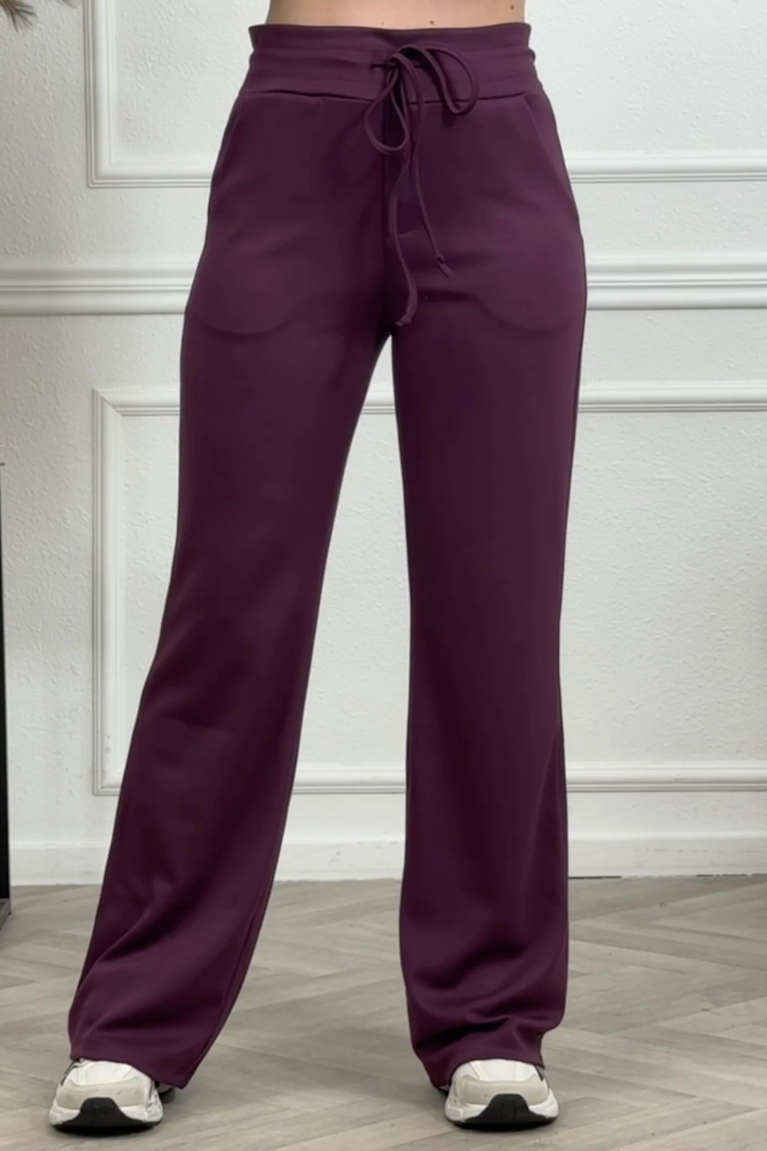 Luxury Scuba Pants - Burgundy - Image 3