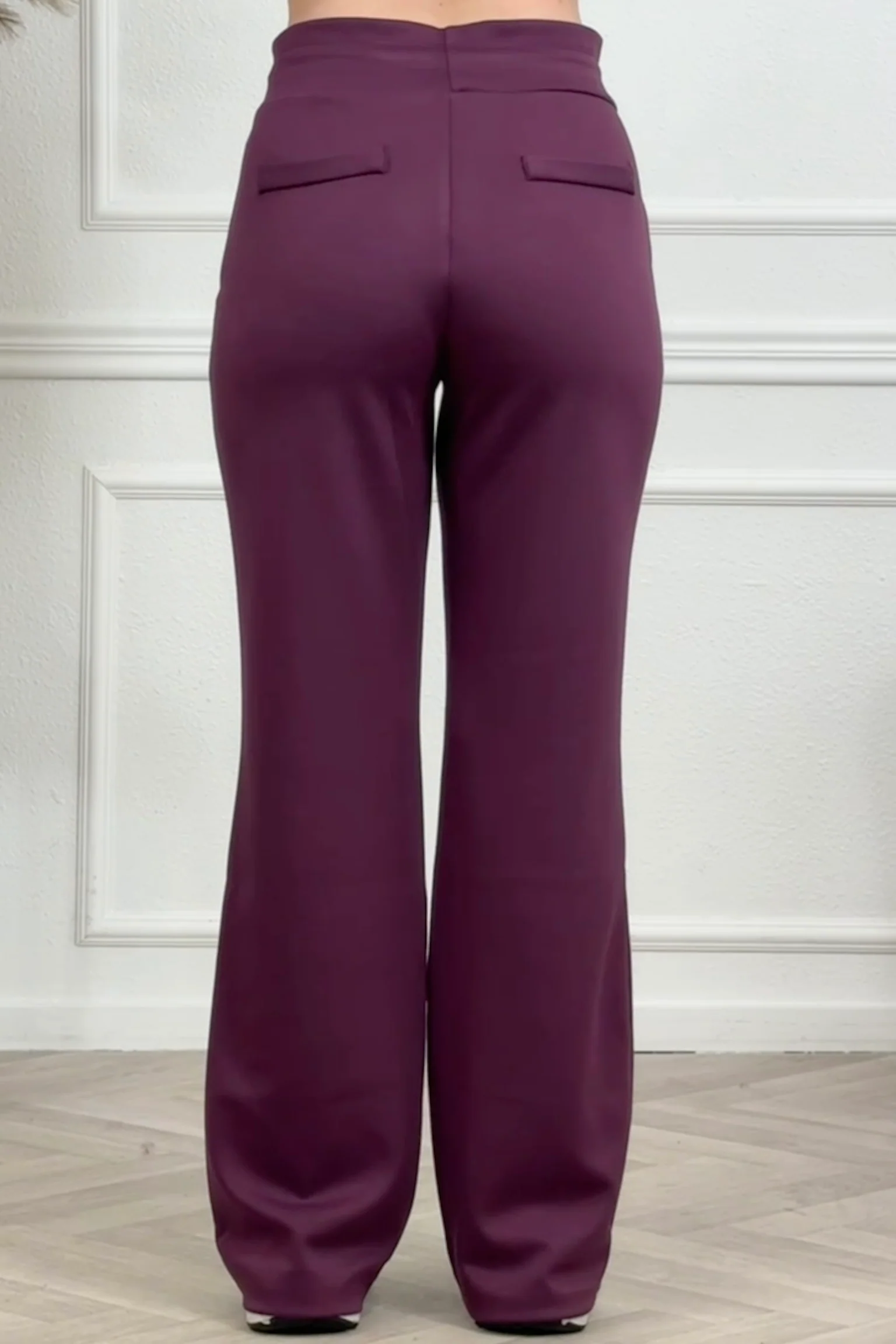Luxury Scuba Pants - Burgundy - Image 5