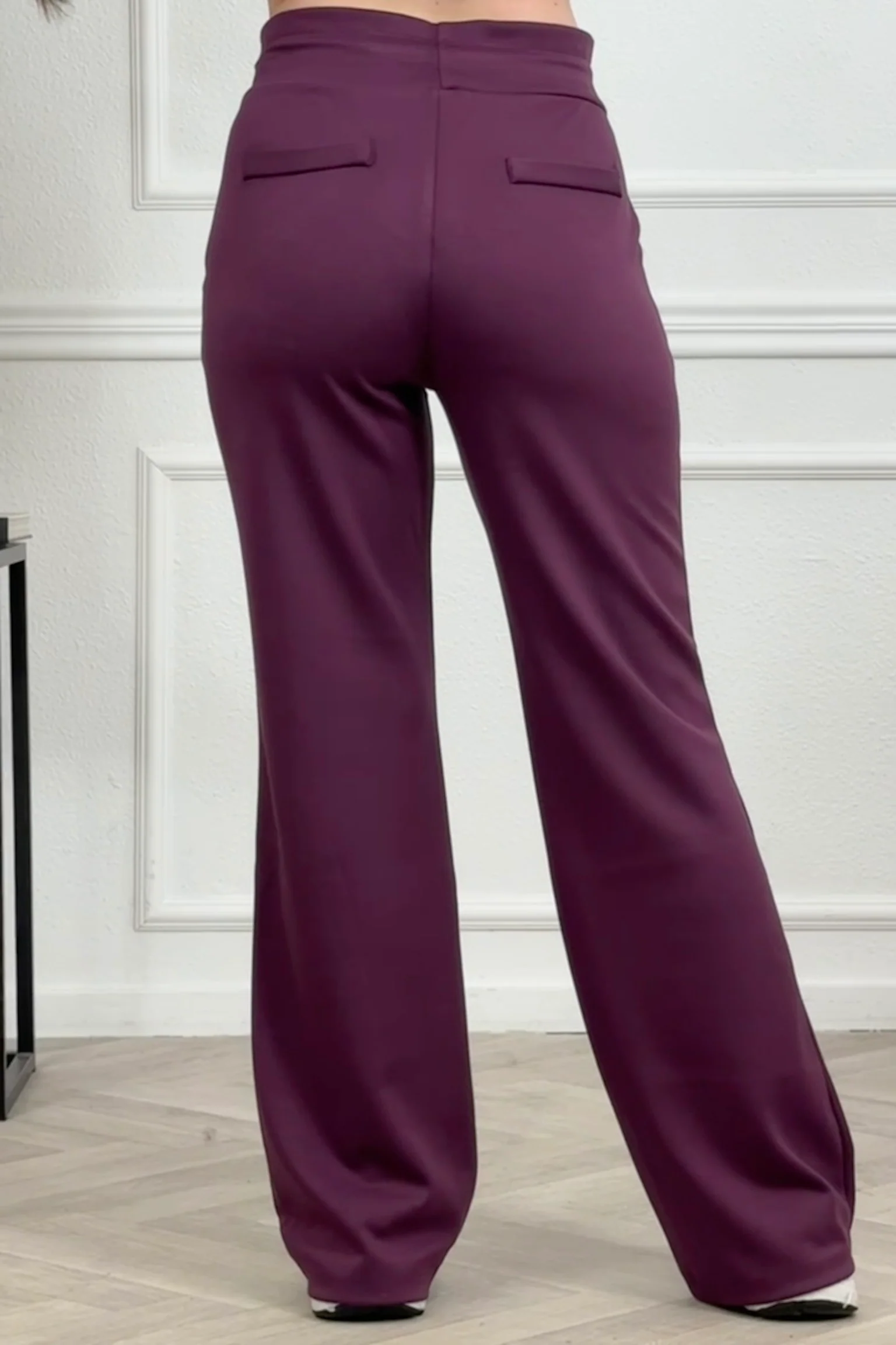 Luxury Scuba Pants - Burgundy - Image 6