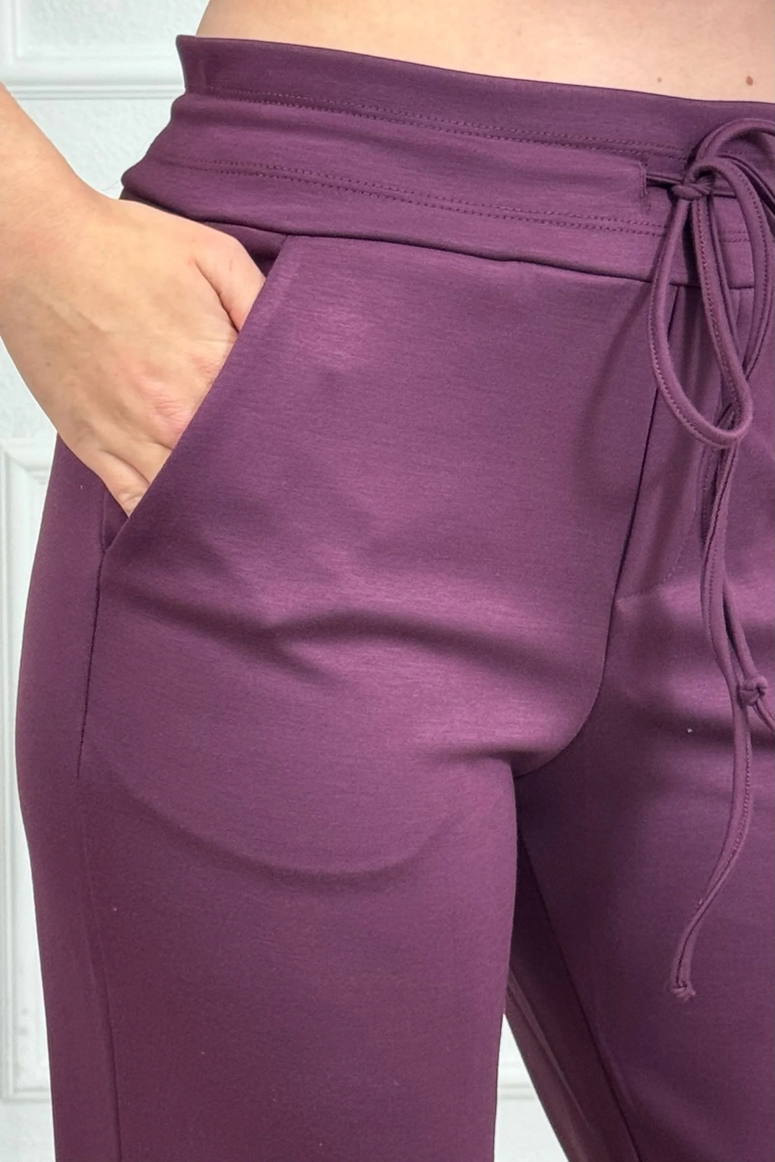 Luxury Scuba Pants - Burgundy - Image 7