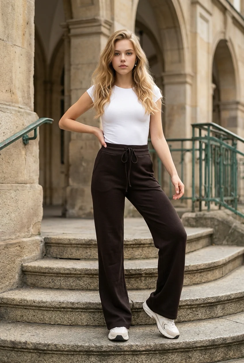 Luxury Scuba Pants - Dark Brown