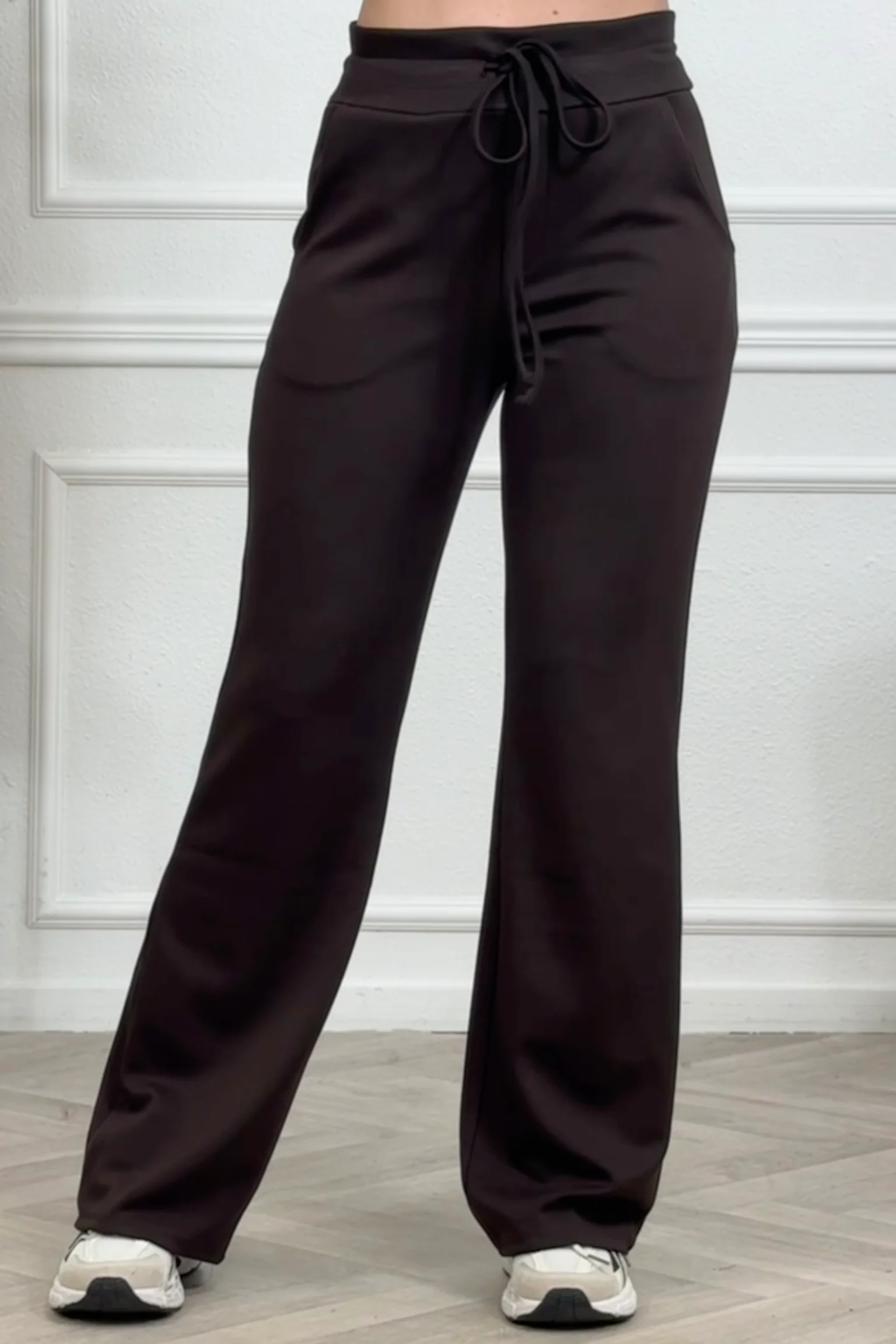 Luxury Scuba Pants - Dark Brown - Image 3
