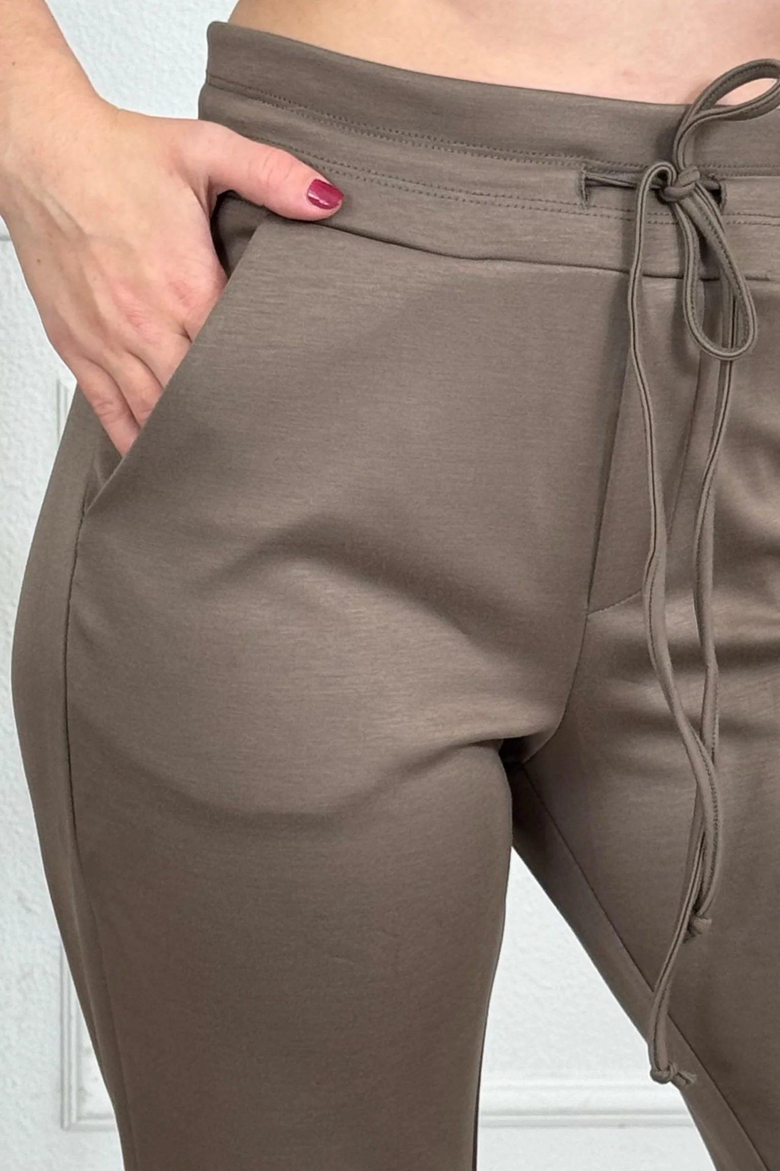 Luxury Scuba Pants - Taupe - Image 7