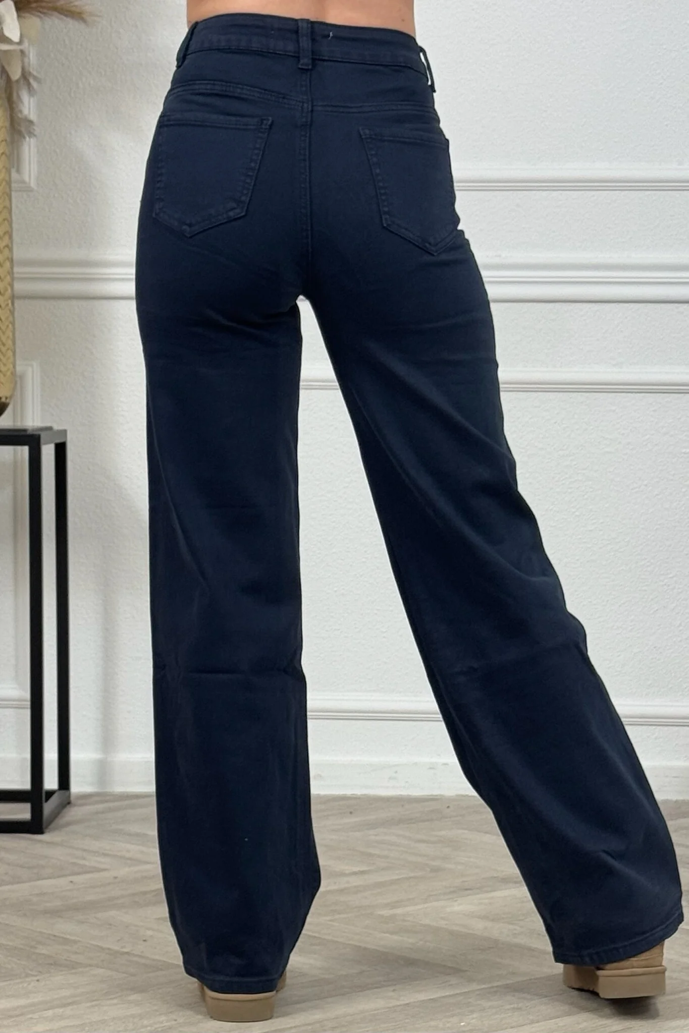 Madison Wide Leg Jeans - Navy - Image 10