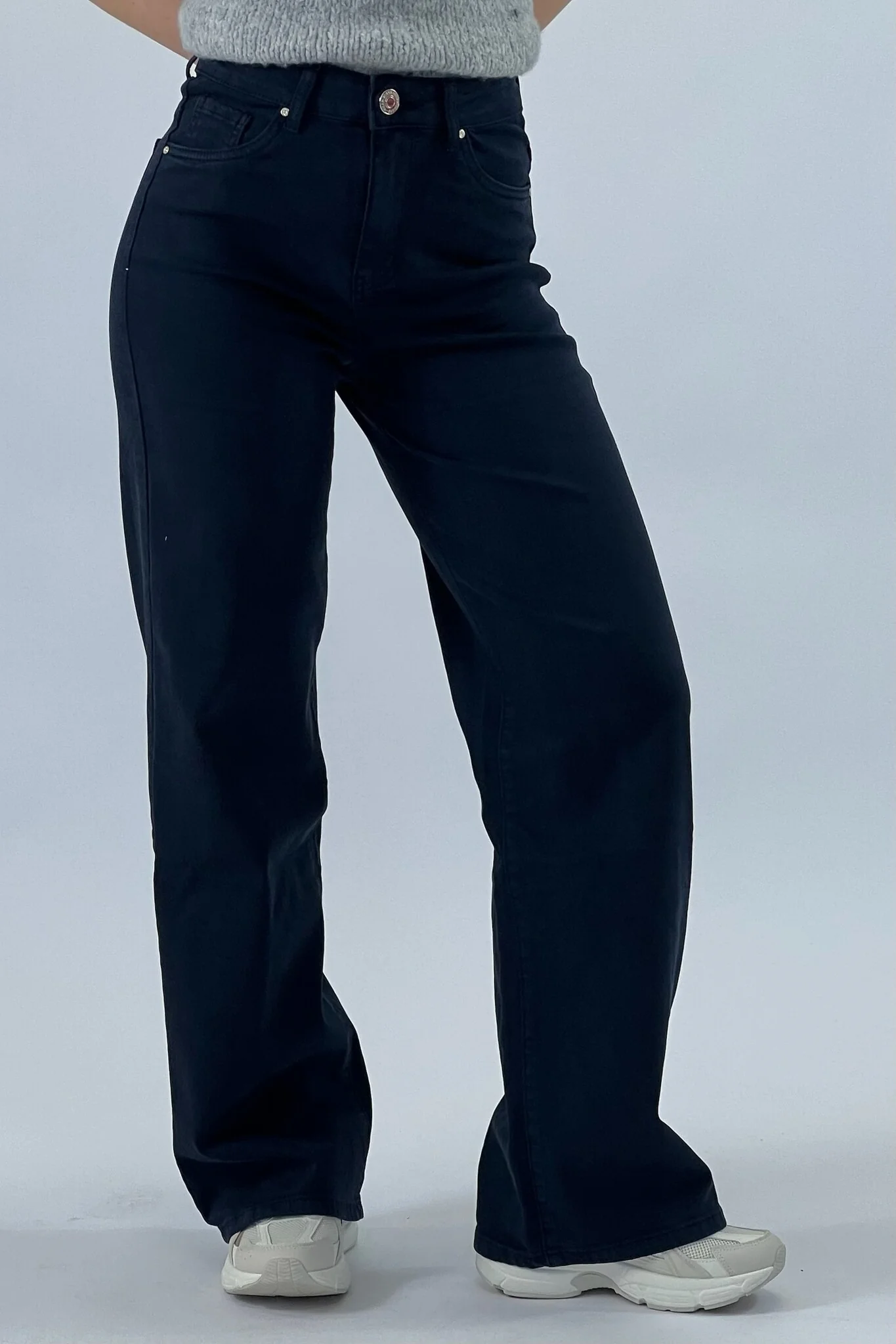Madison Wide Leg Jeans - Navy - Image 3