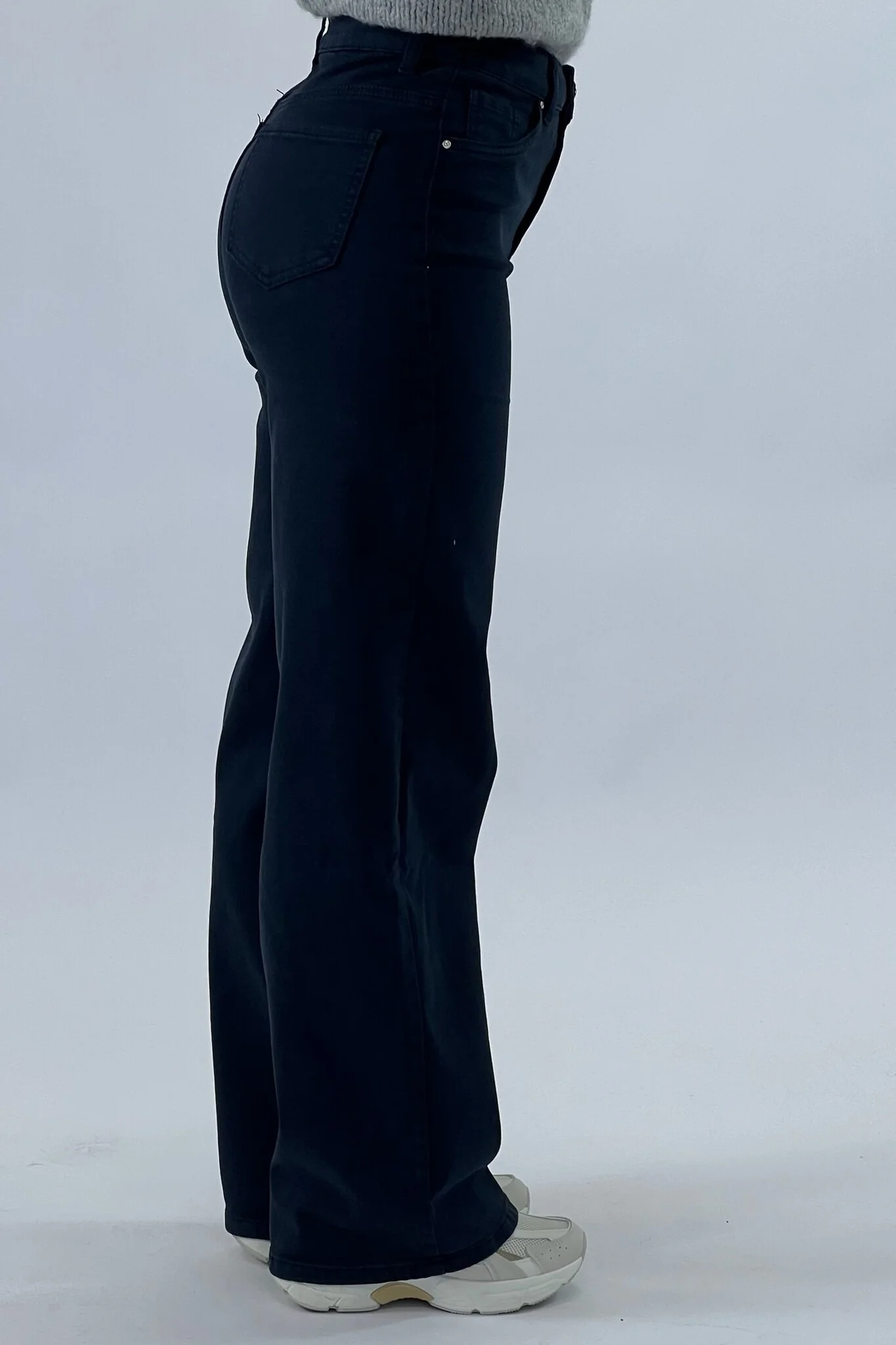 Madison Wide Leg Jeans - Navy - Image 6