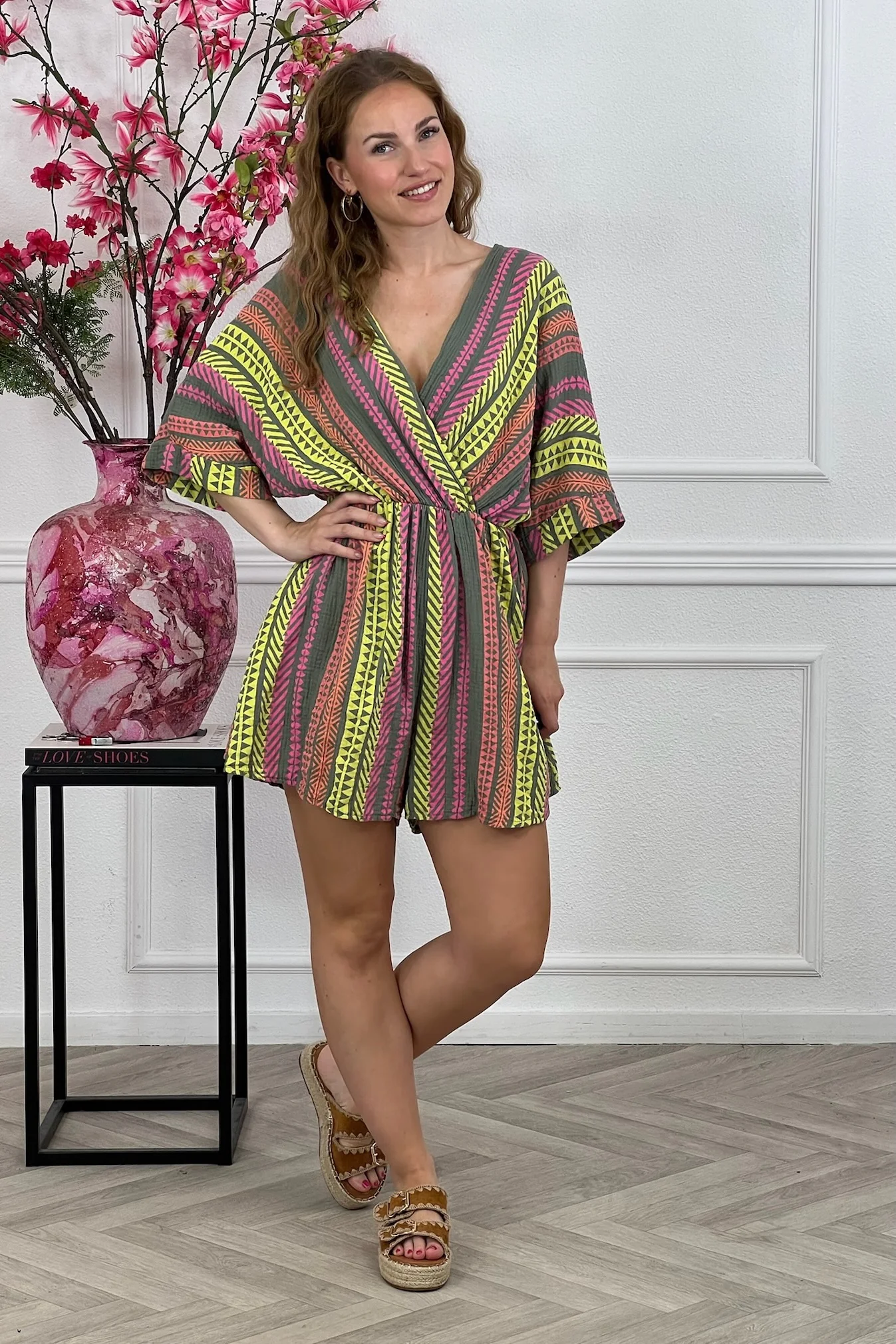 Marbella Cotton Jumpsuit - Armygreen