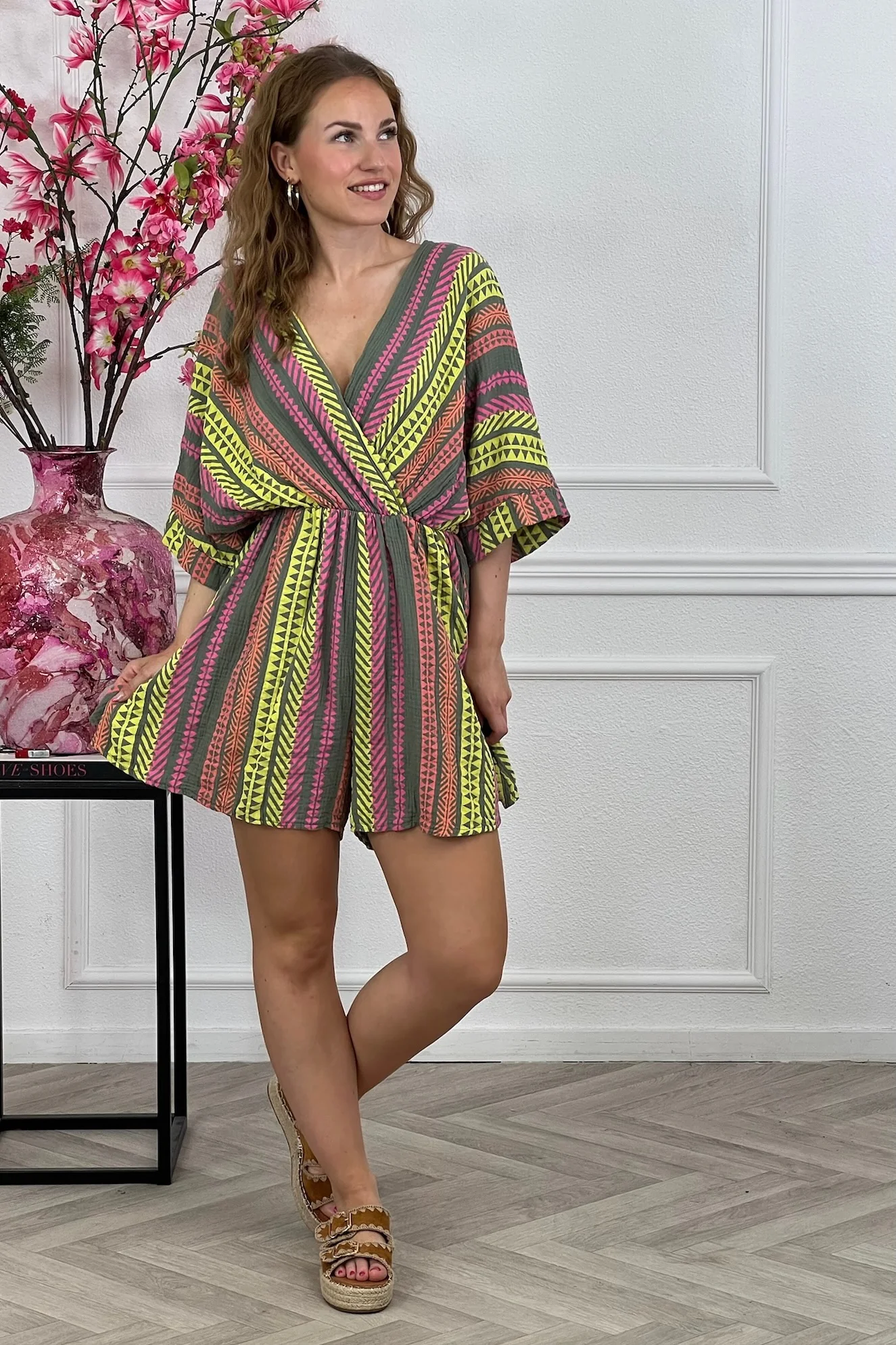 Marbella Cotton Jumpsuit - Armygreen - Image 2