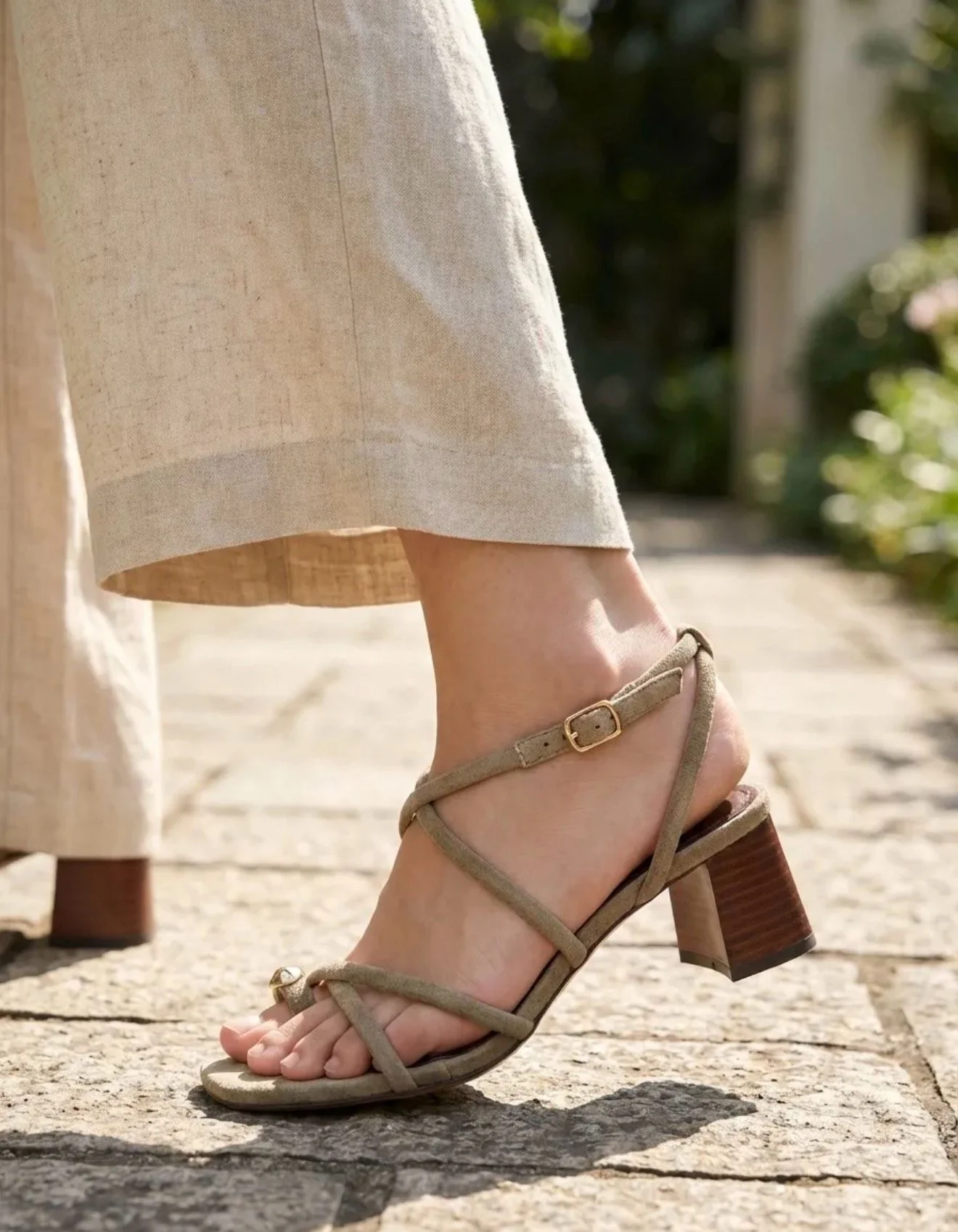 Marbella Summer Heels - Armygreen