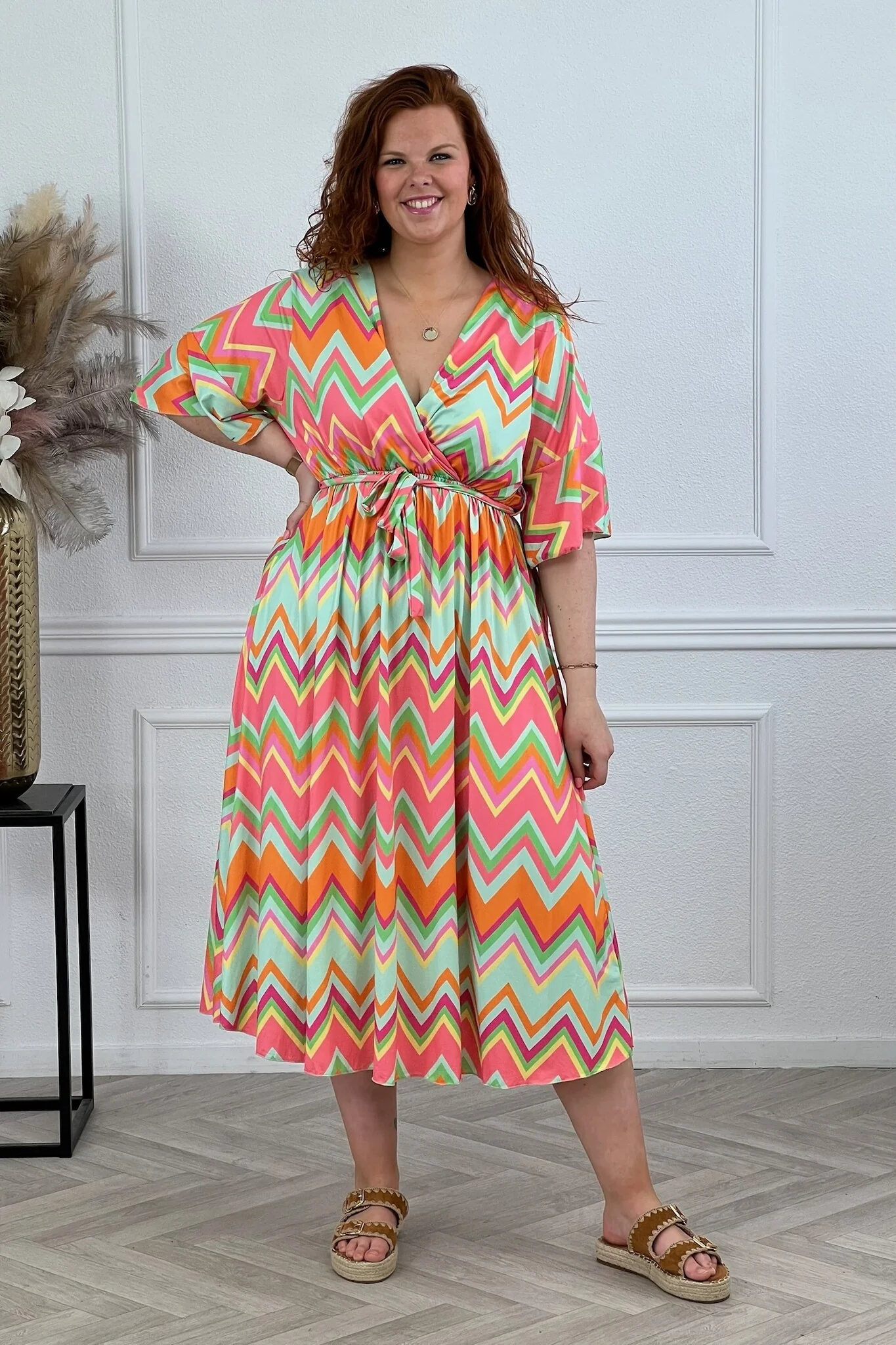 Maxi Jill Zigzag Dress - Orange - Image 3