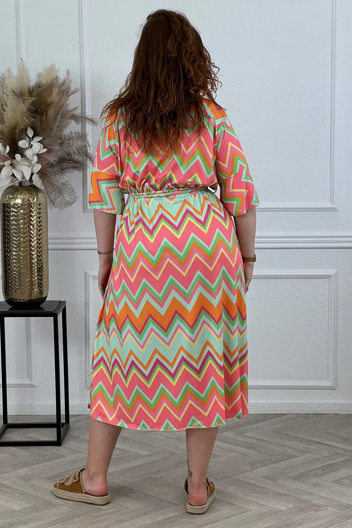 Maxi Jill Zigzag Dress - Orange - Image 4
